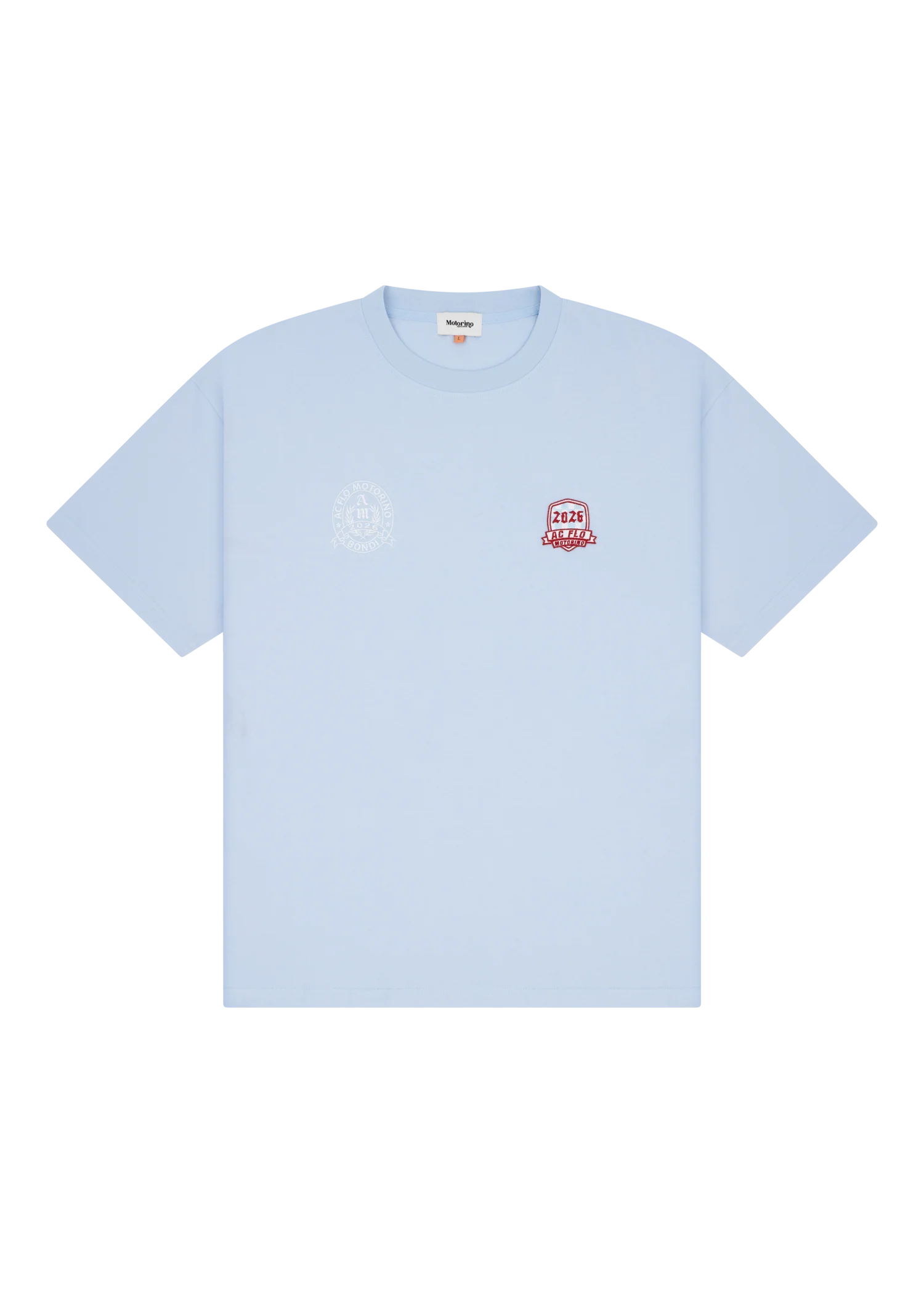 Badge Tee - Sky Blue