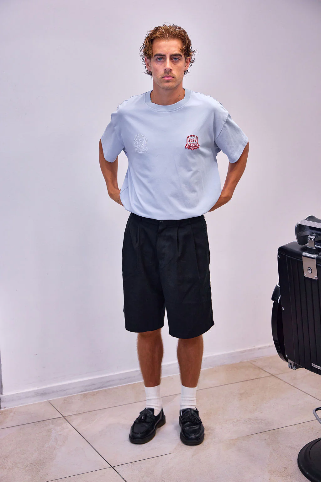 Badge Tee - Sky Blue - Image 8