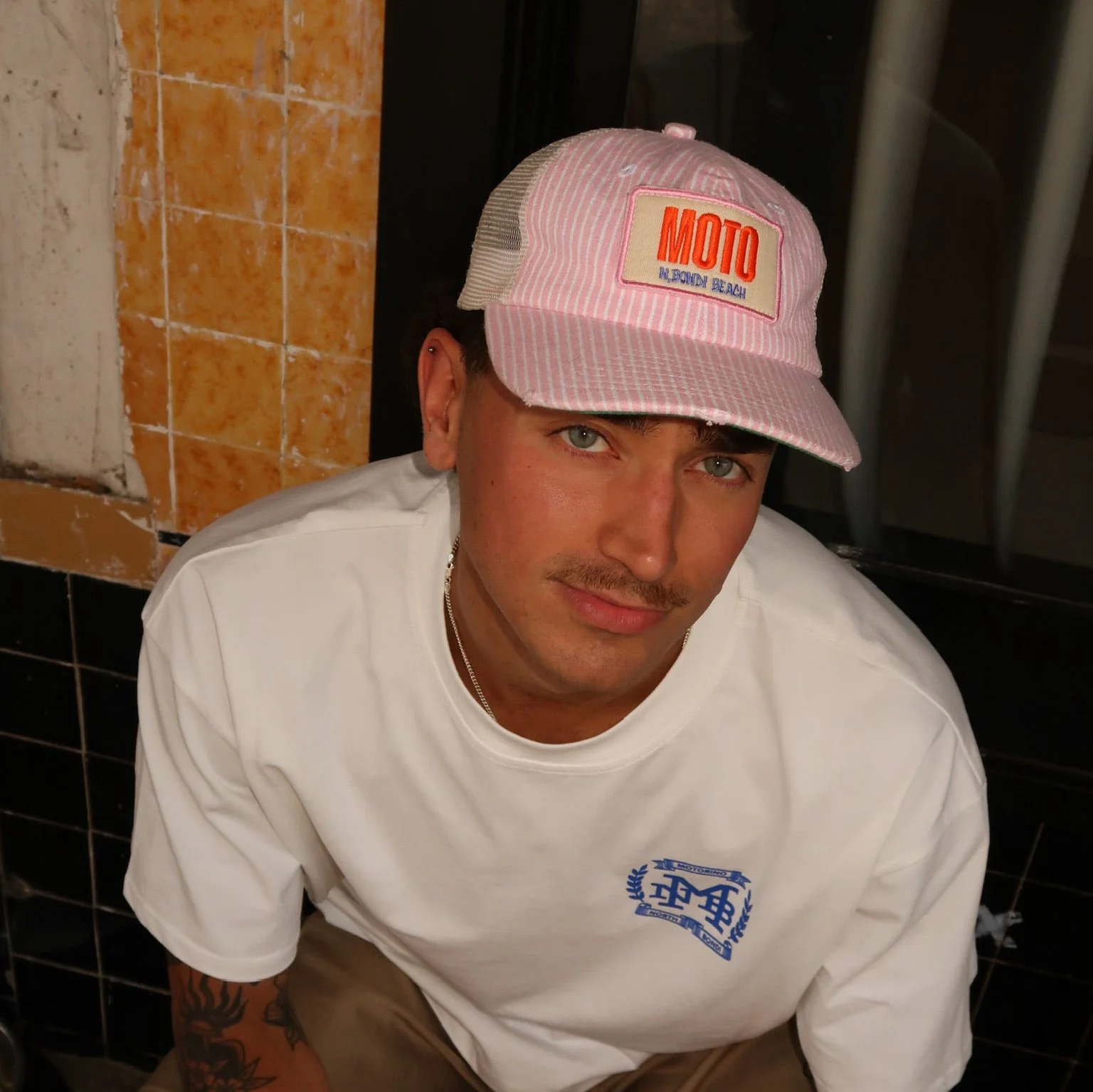 Candy Striped Trucker - Pink - Image 5