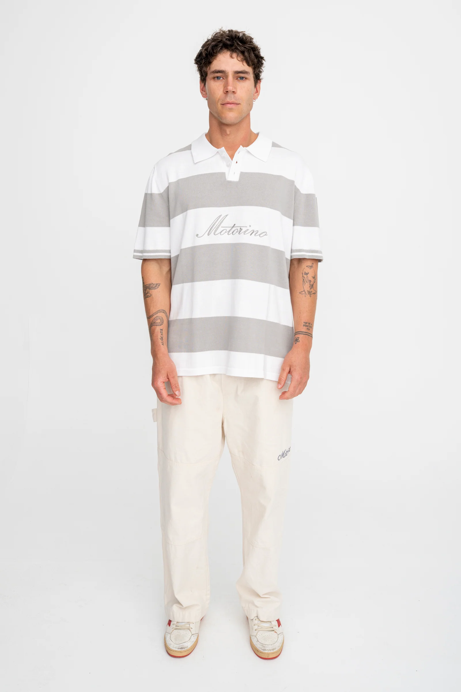 Knitted Polo - Grey - Image 4