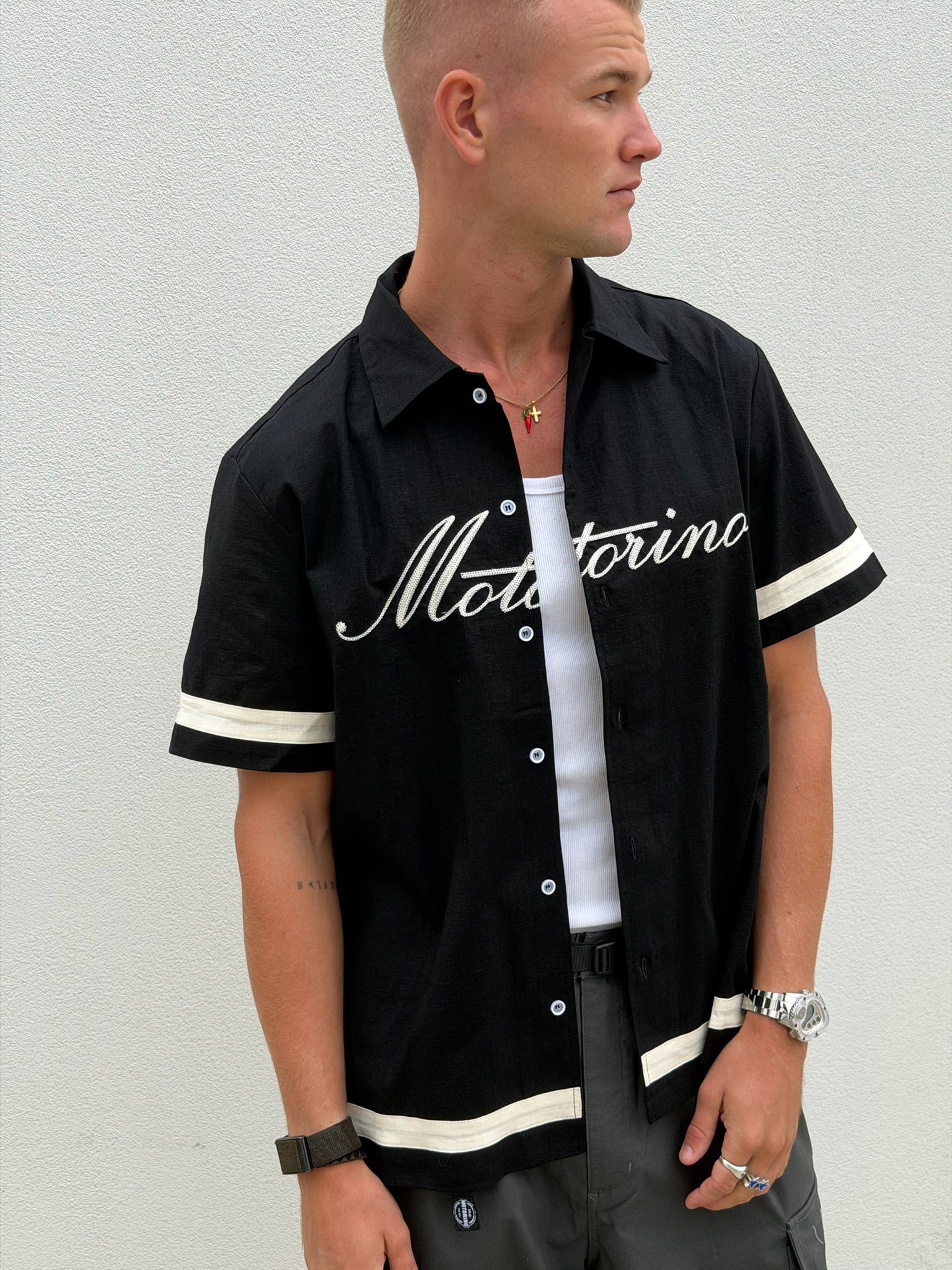 Cursive Shirt - Black - Image 3