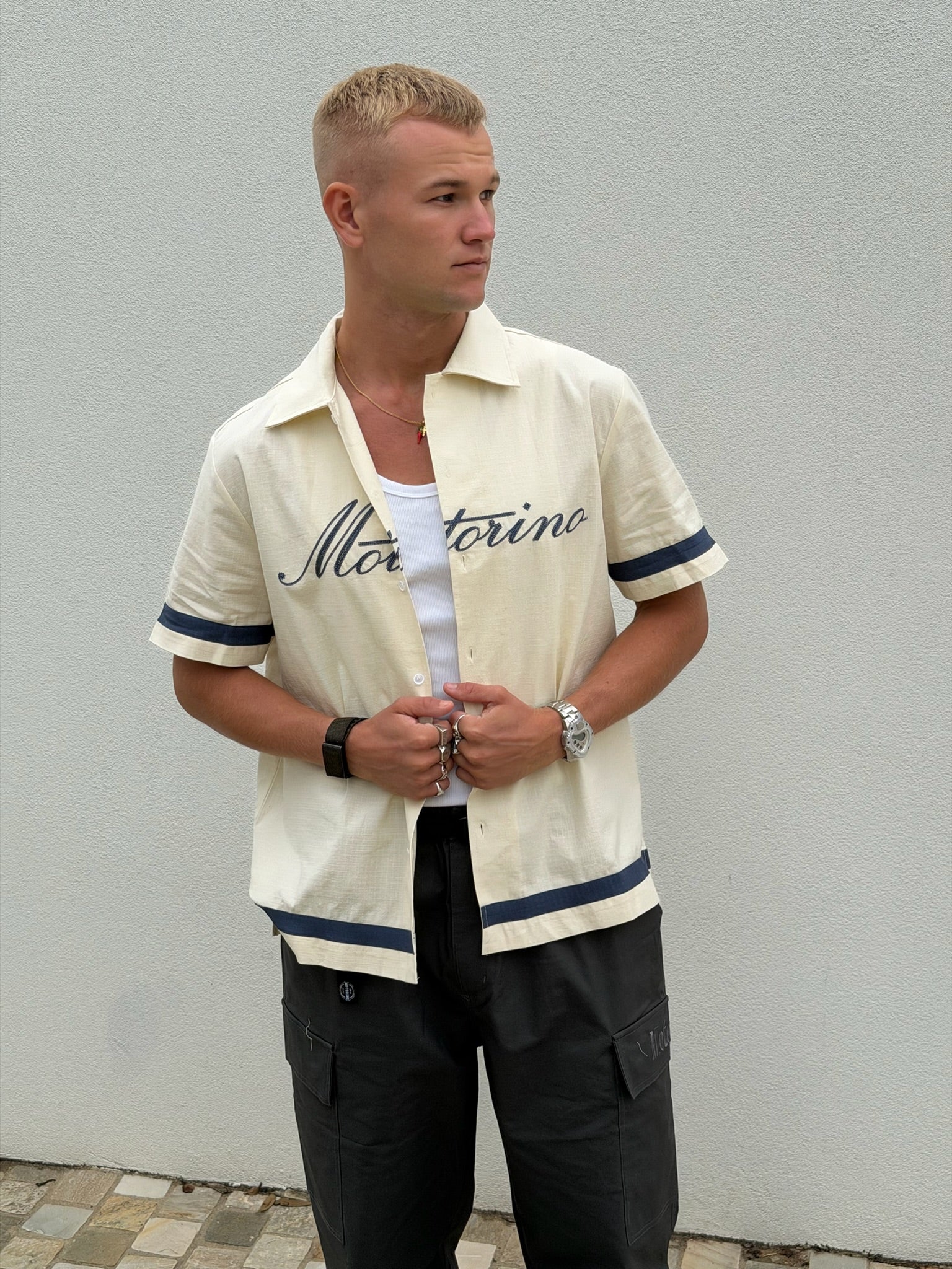 Cursive Shirt - Off White - Image 4