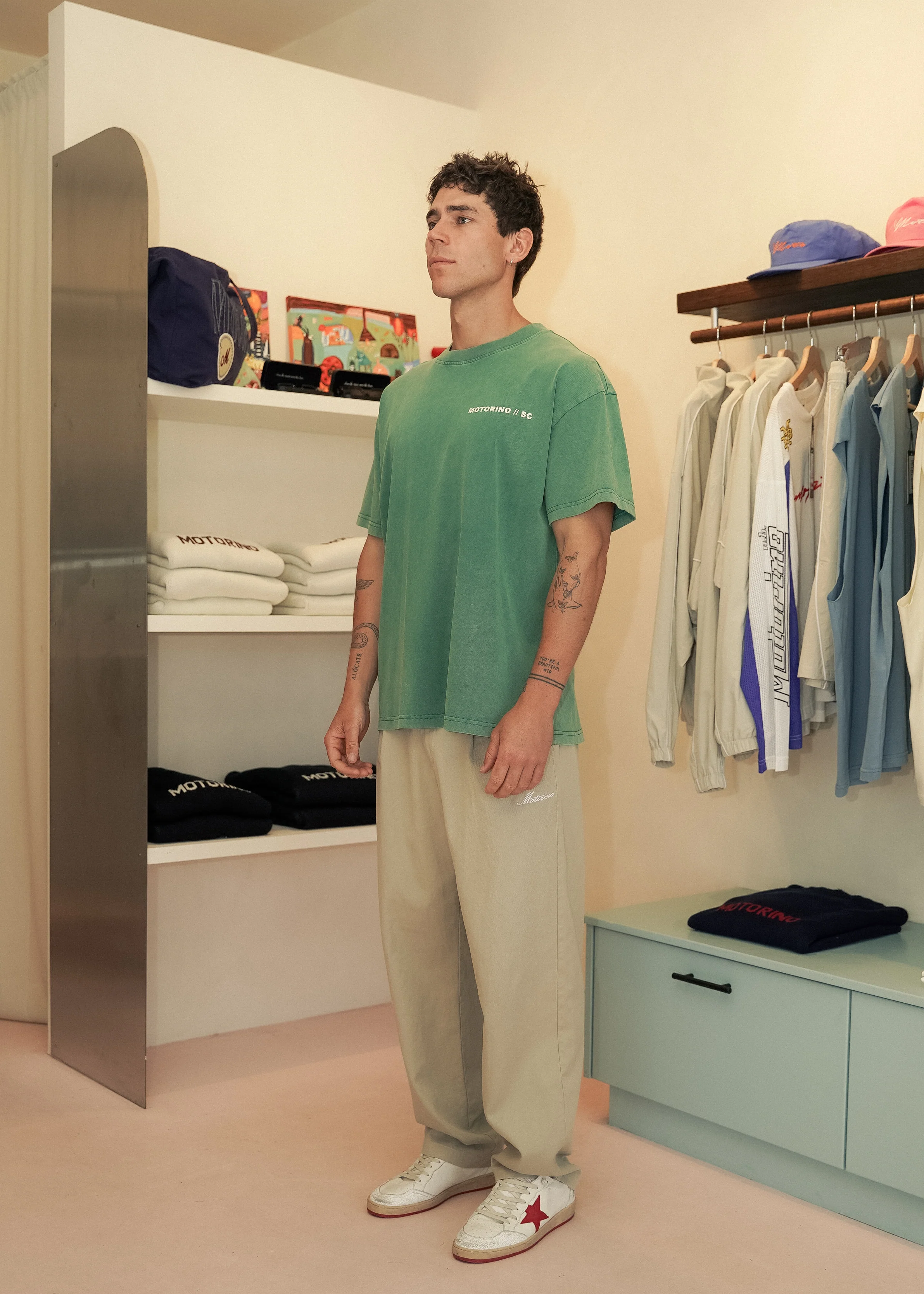 Emblem Tee - Washed Green - Image 6
