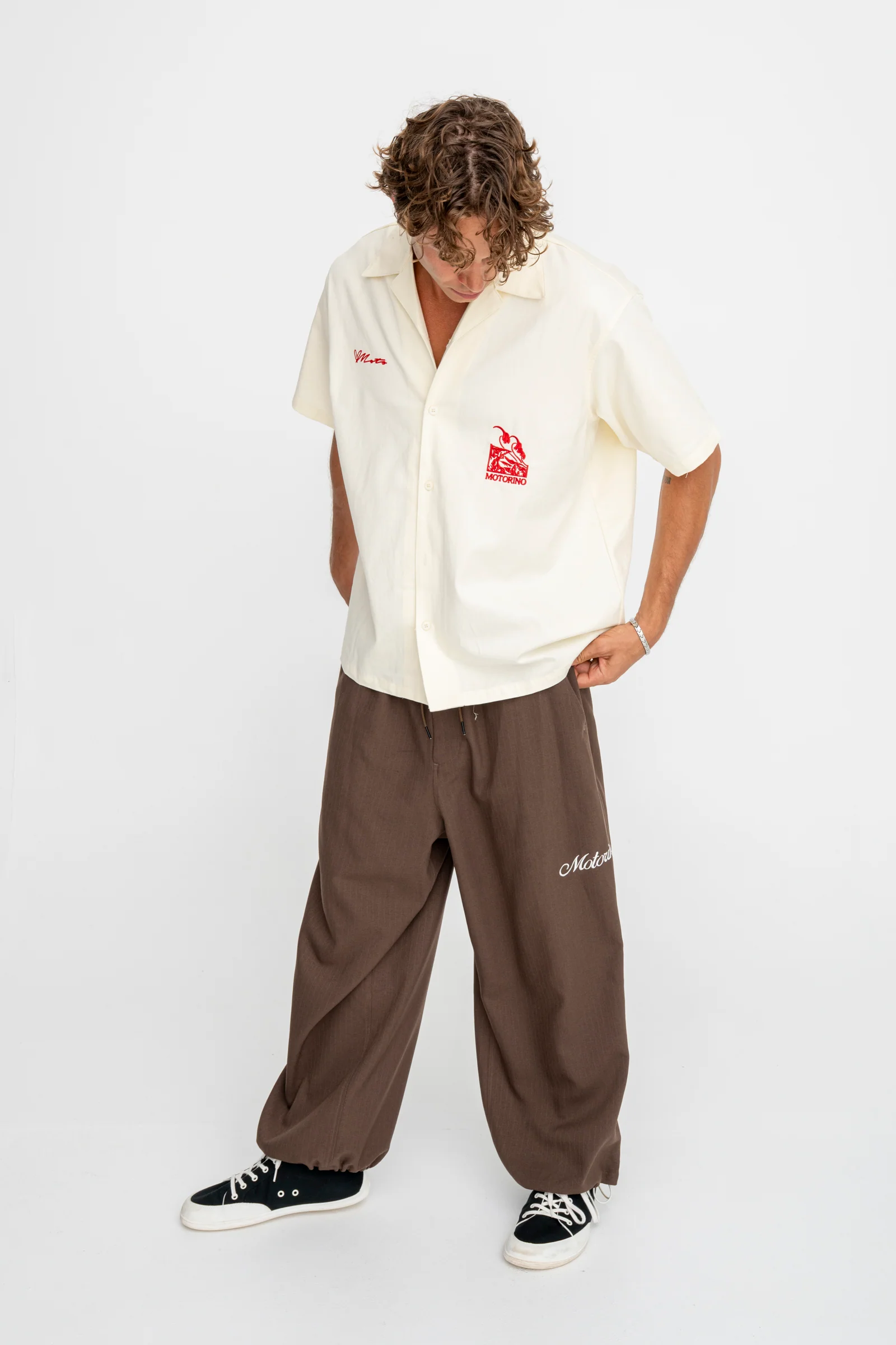 Pinstripe Pants - Brown - Image 7