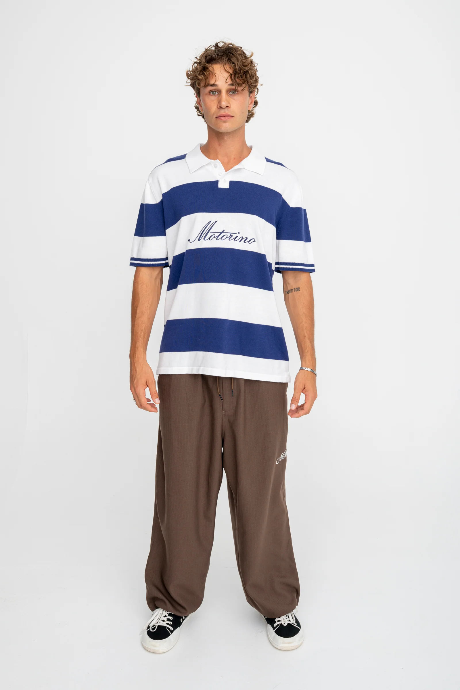 Knitted Polo - Navy - Image 4