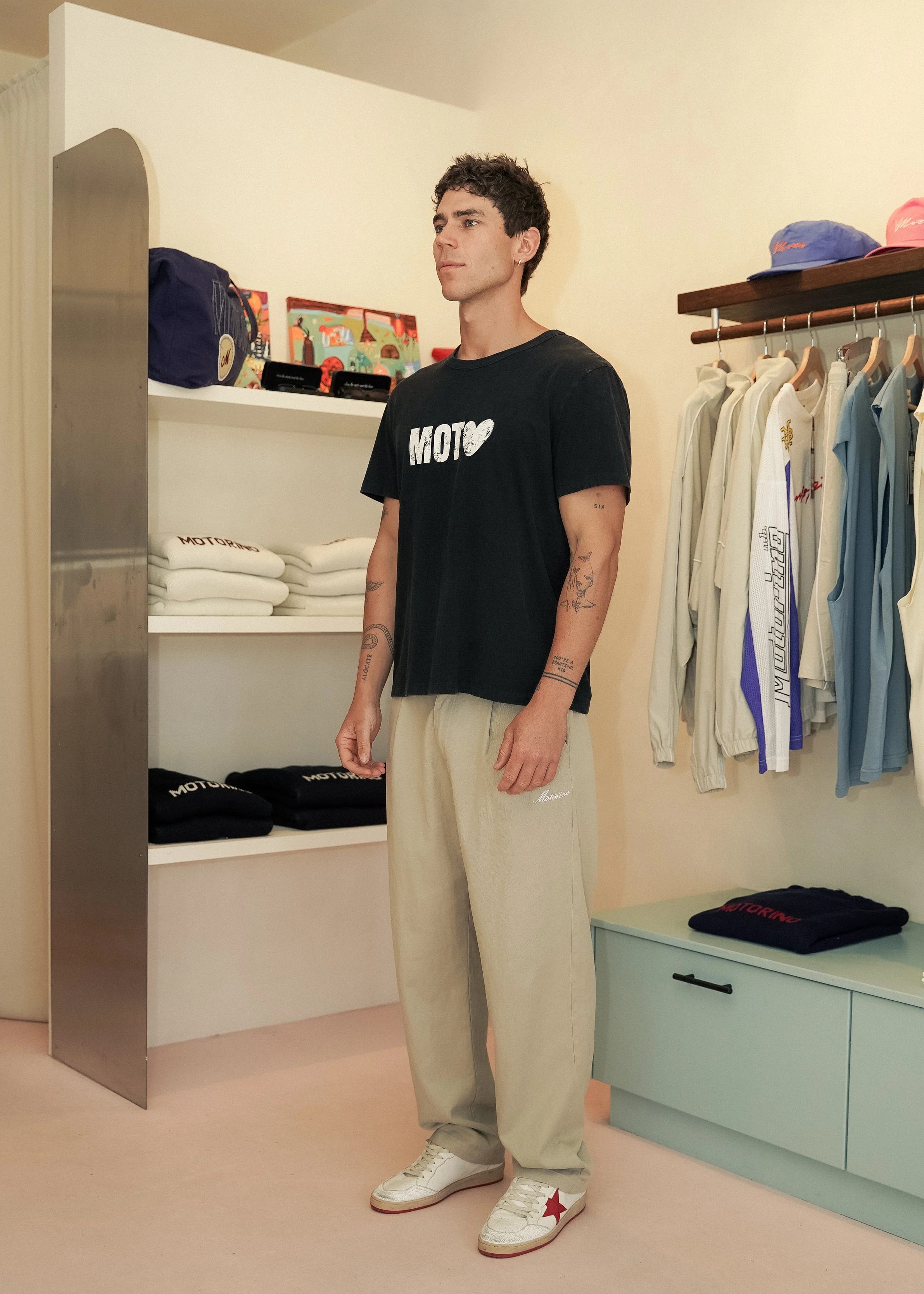 Love Moto Tee - Washed Black - Image 6