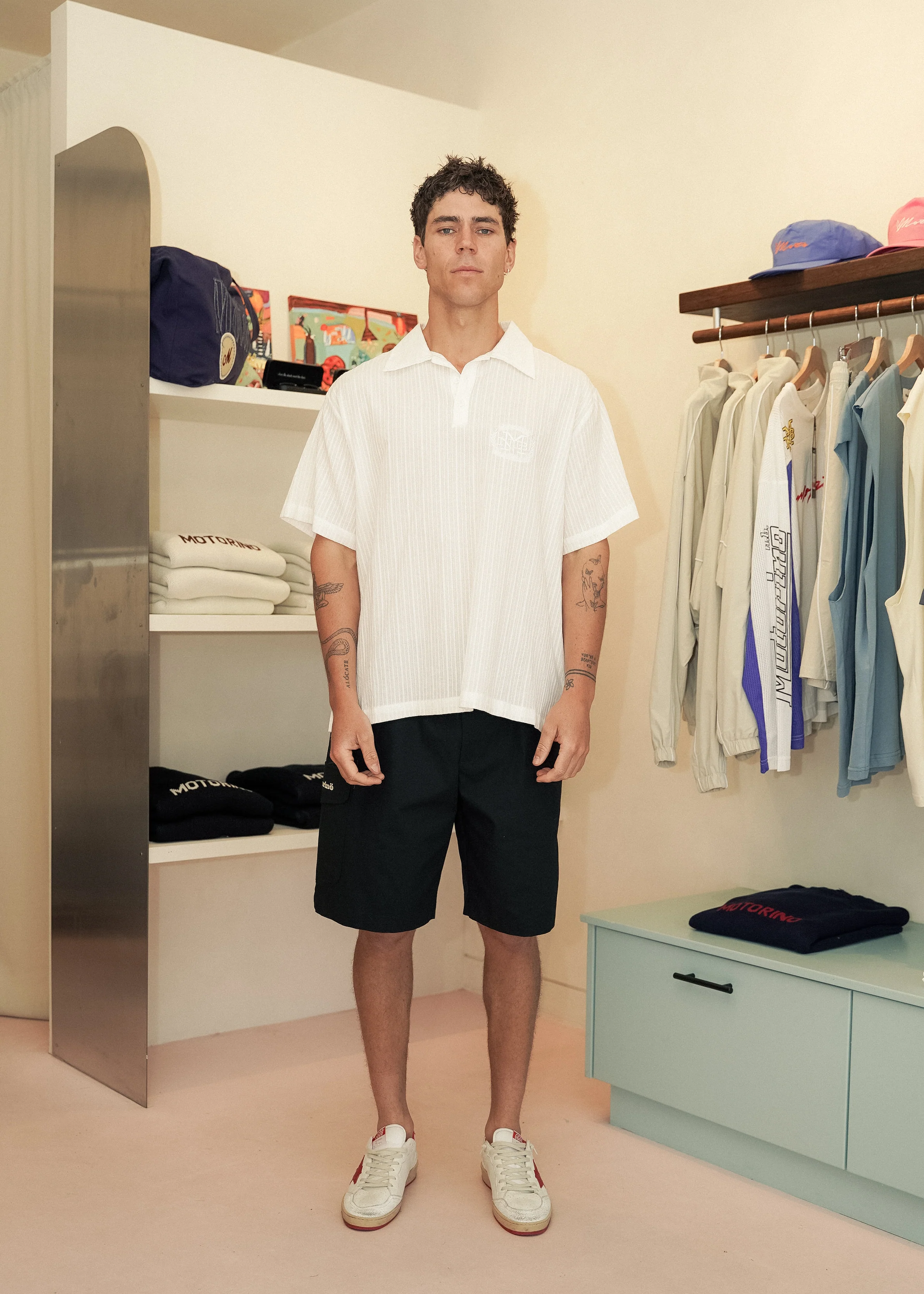 Jacquard Polo - White - Image 5