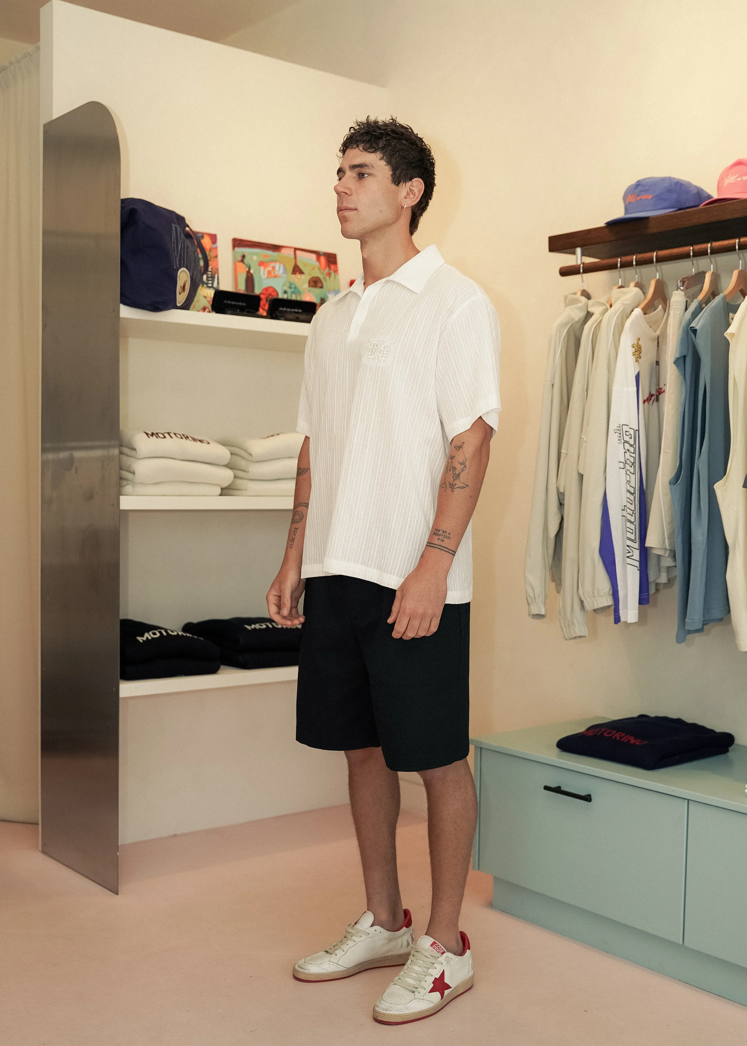 Jacquard Polo - White - Image 8