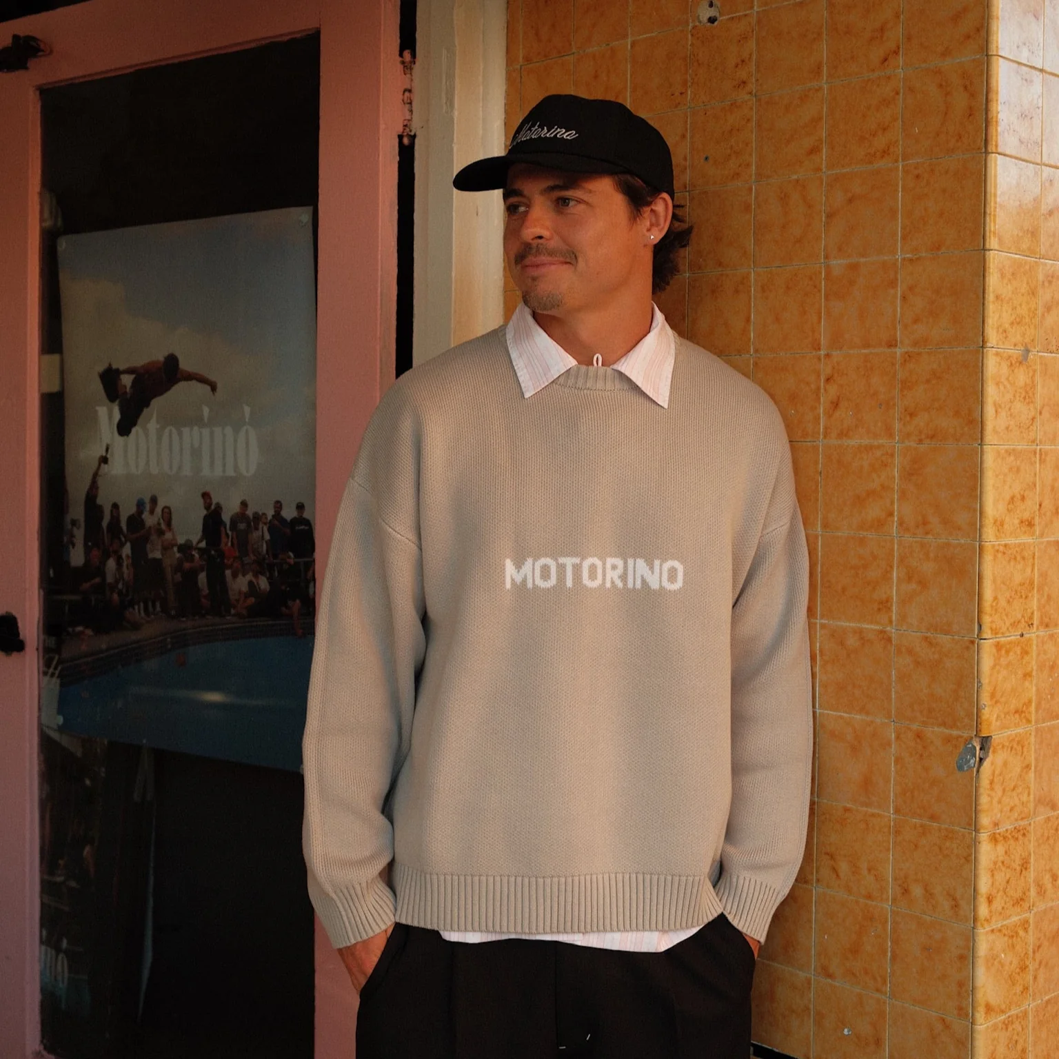 Motorino Cursive Hat - Black - Image 5