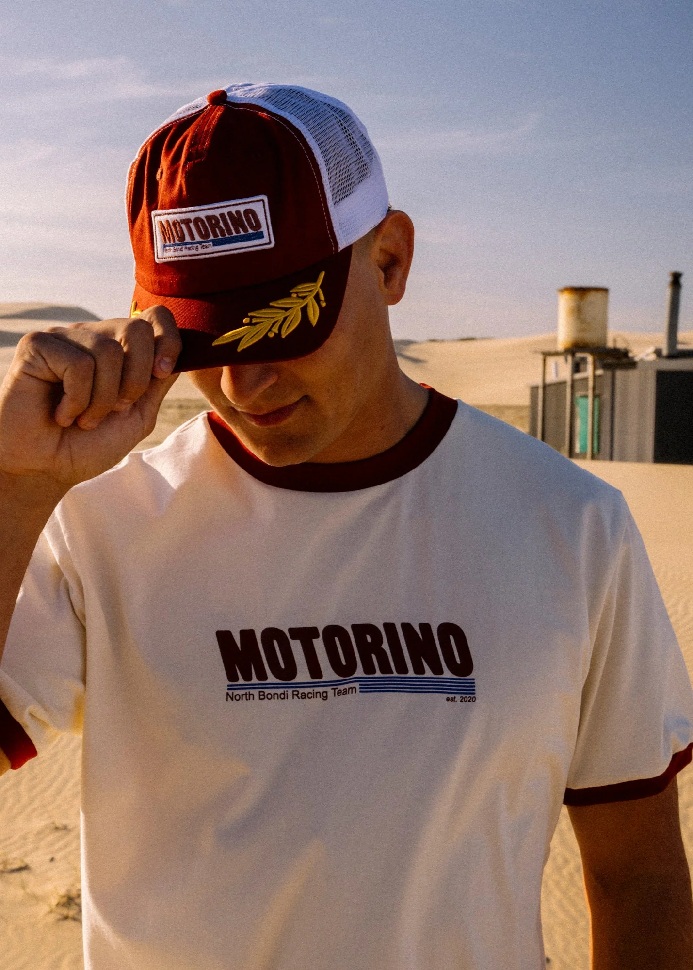Moto Ringer Tee - Off White - Image 5