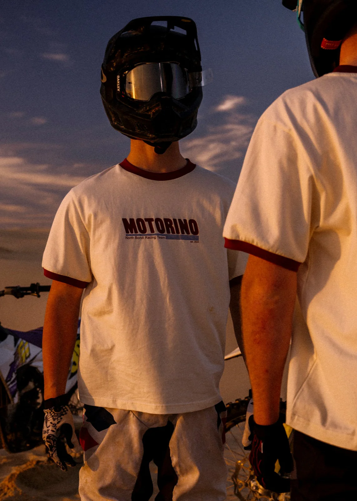 Moto Ringer Tee - Off White - Image 6