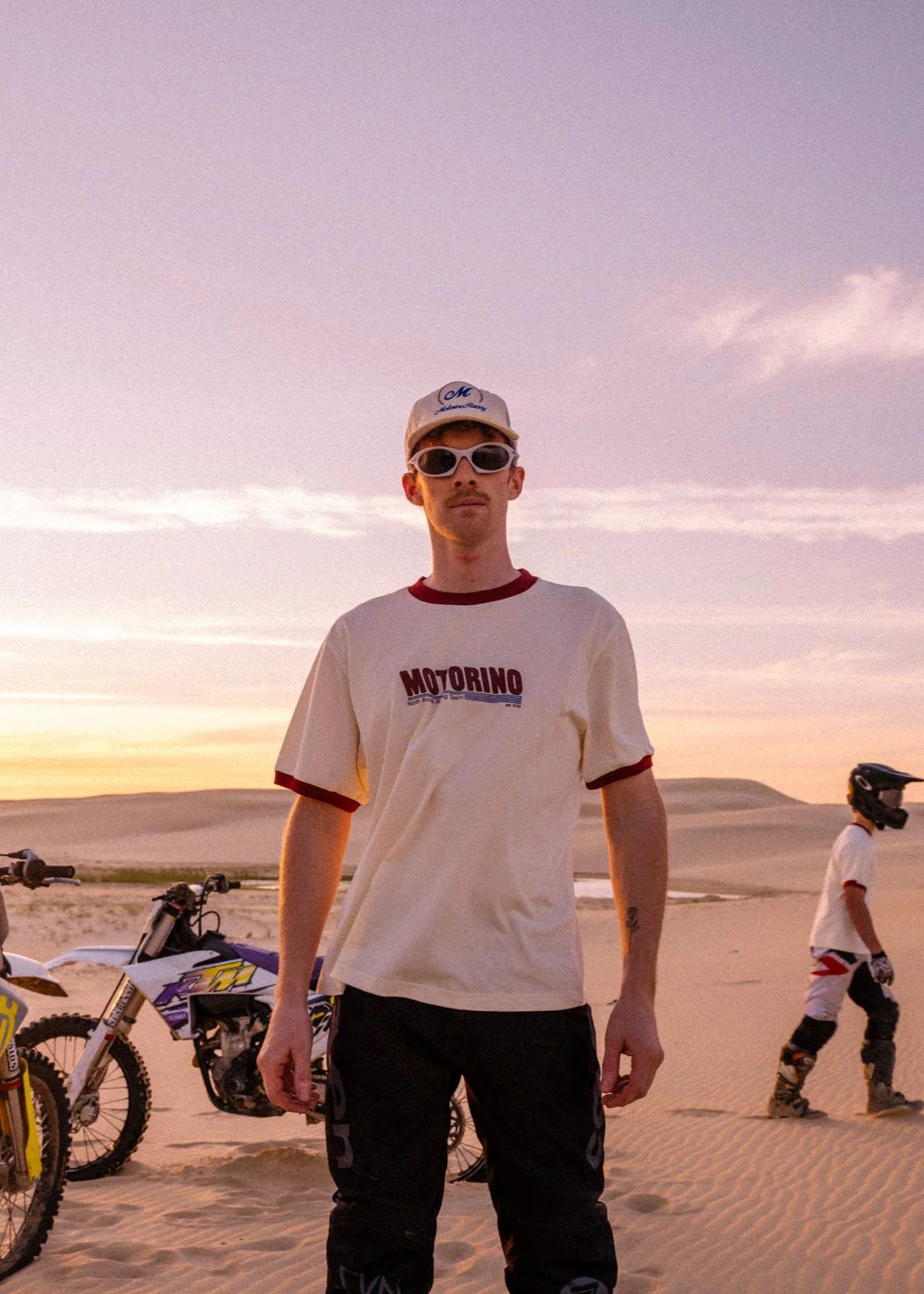 Moto Ringer Tee - Off White - Image 7
