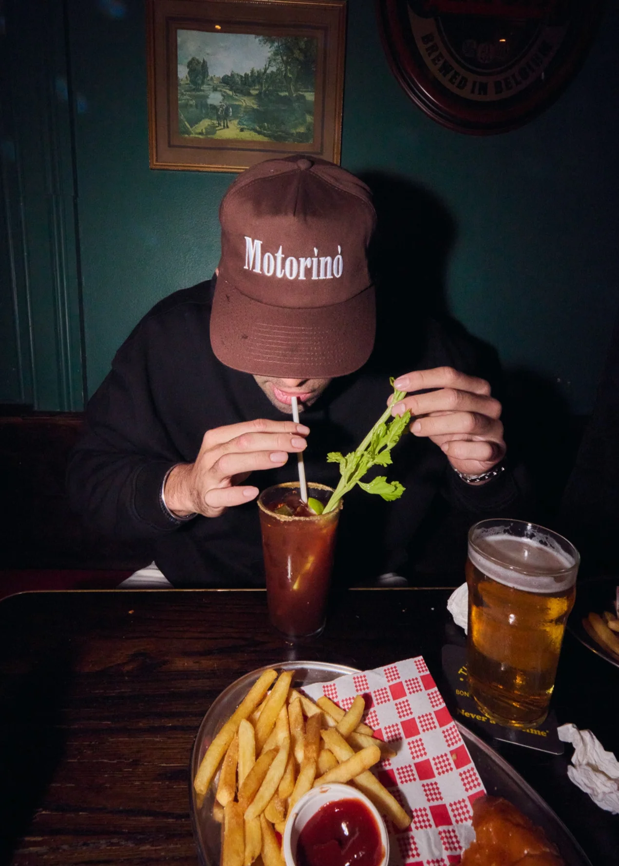 Motorino Signature Hat - Choc - Image 7