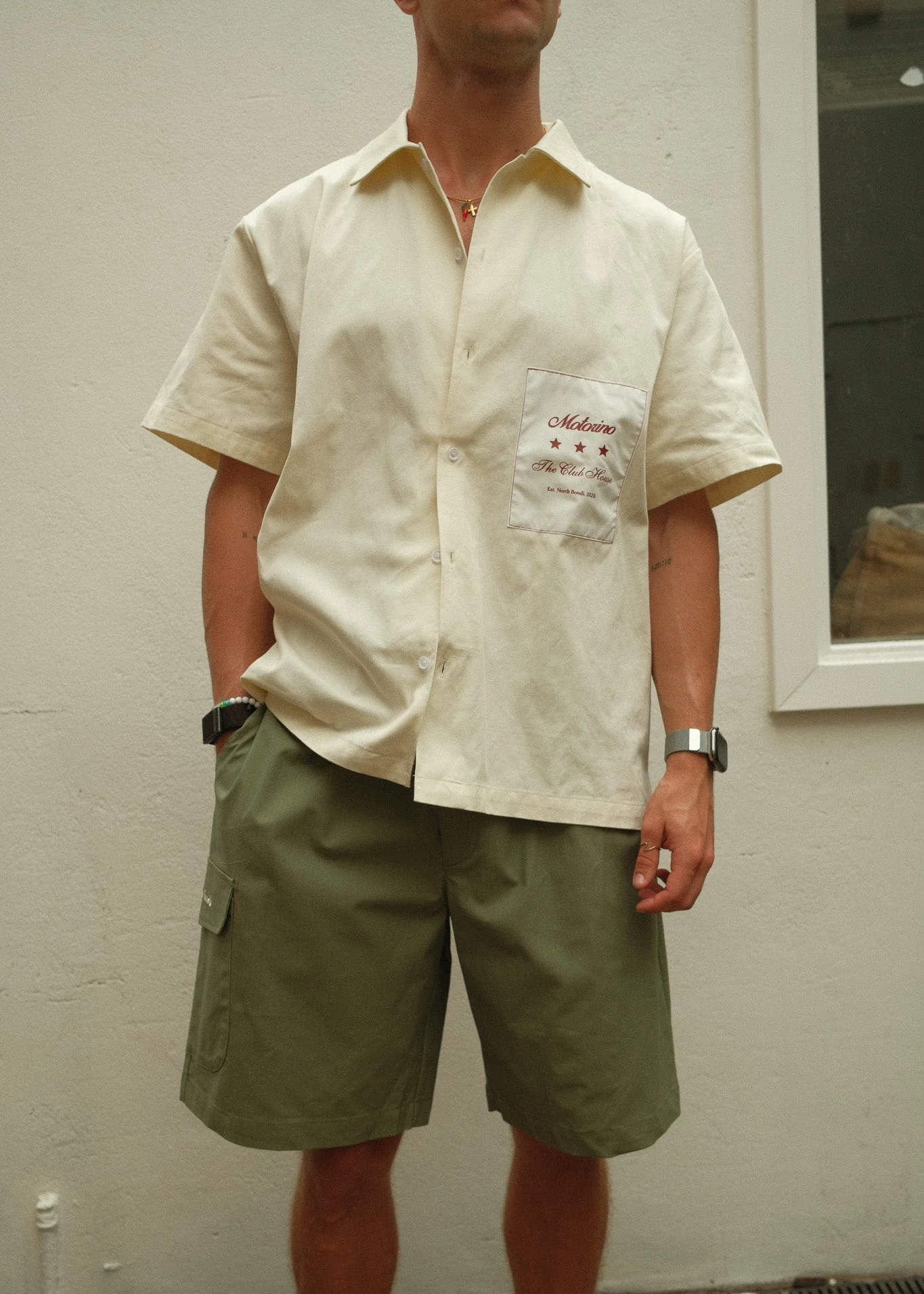 Patched Appliqué Shirt - Off White - Image 7