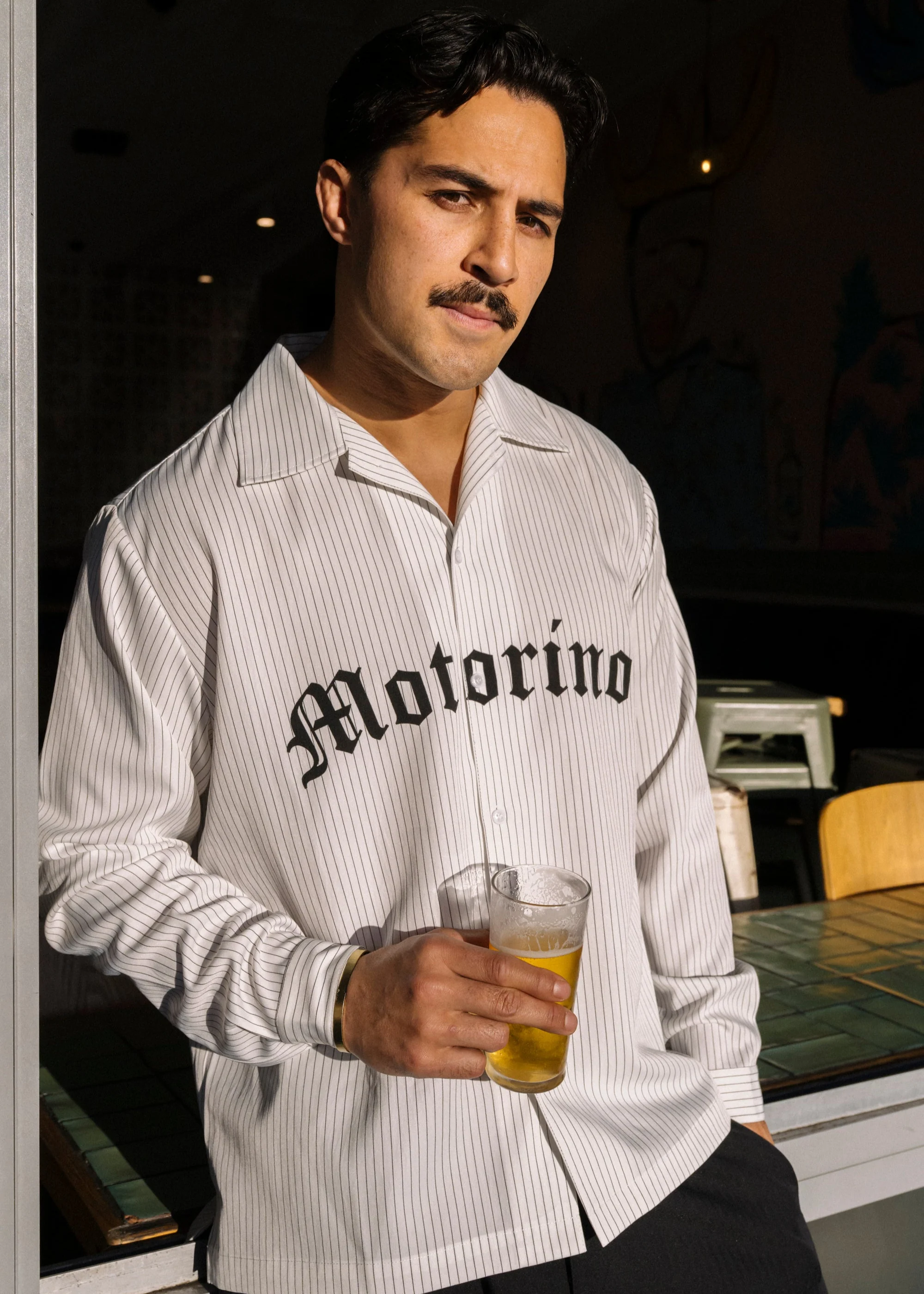 Pinstripe Black Shirt - Image 3