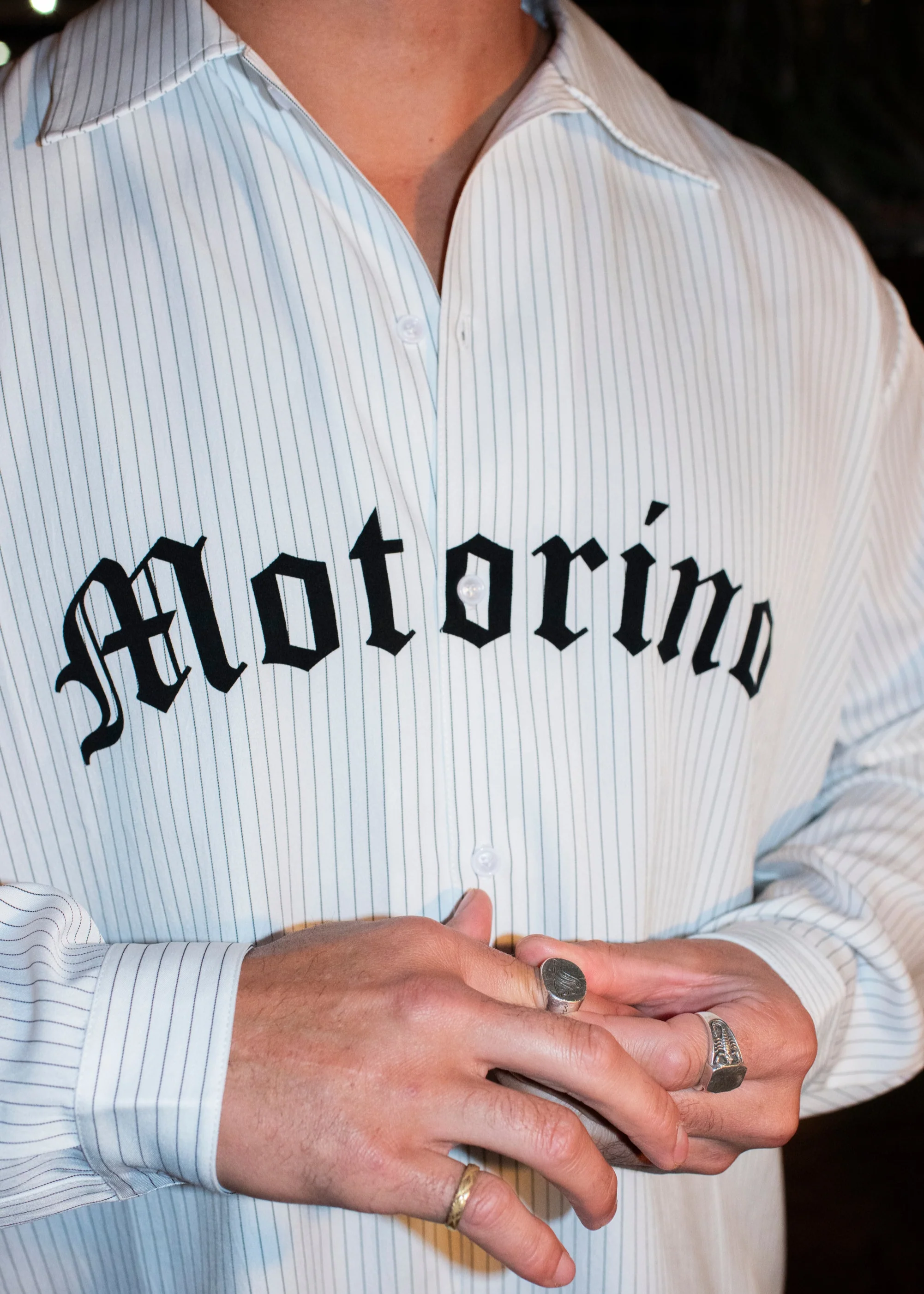 Pinstripe Black Shirt - Image 8