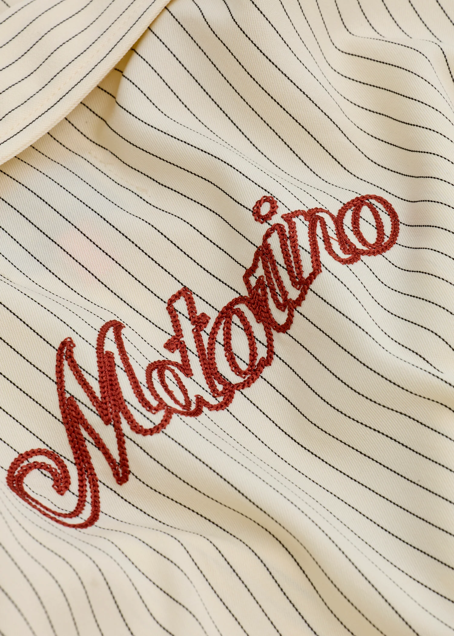 Pinstripe Shirt - Off White - Image 6
