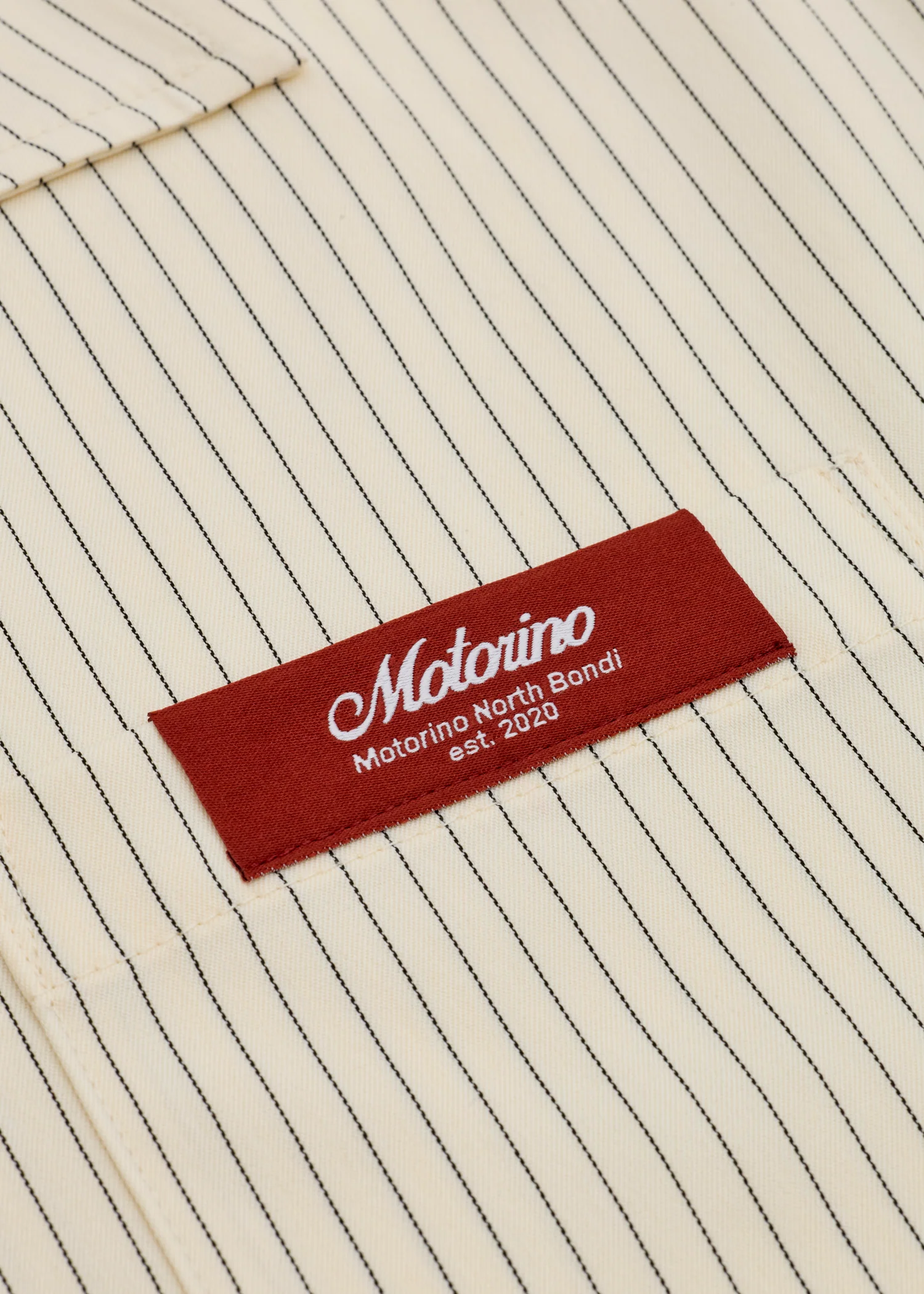 Pinstripe Shirt - Off White - Image 7
