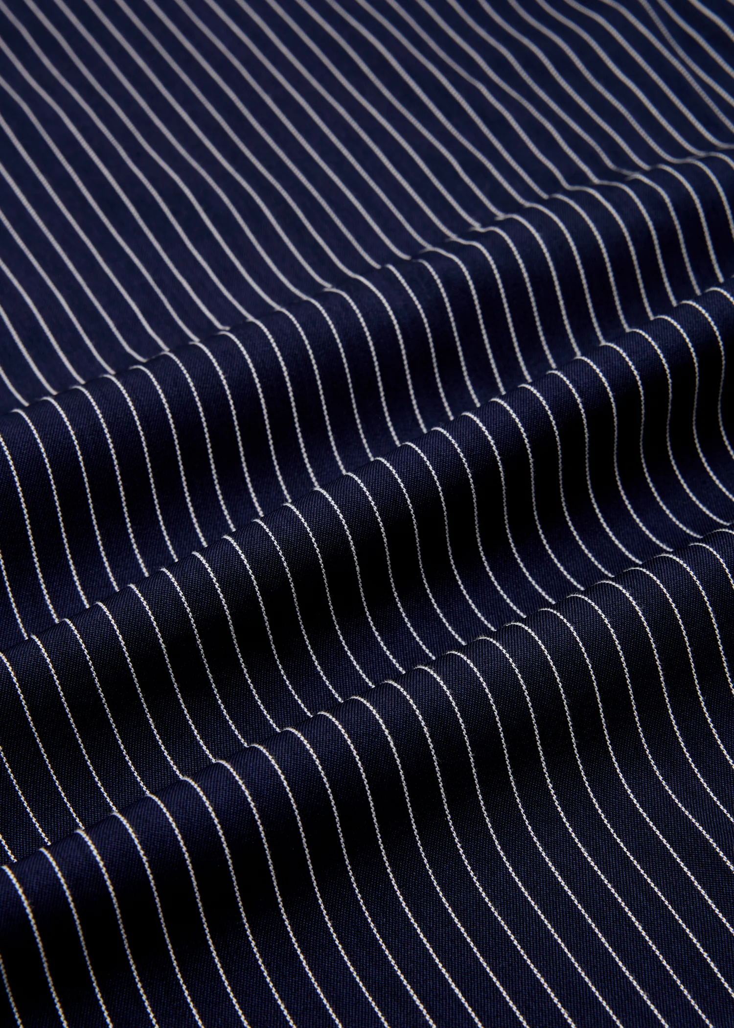 Pinstripe Shirt - Navy - Image 10