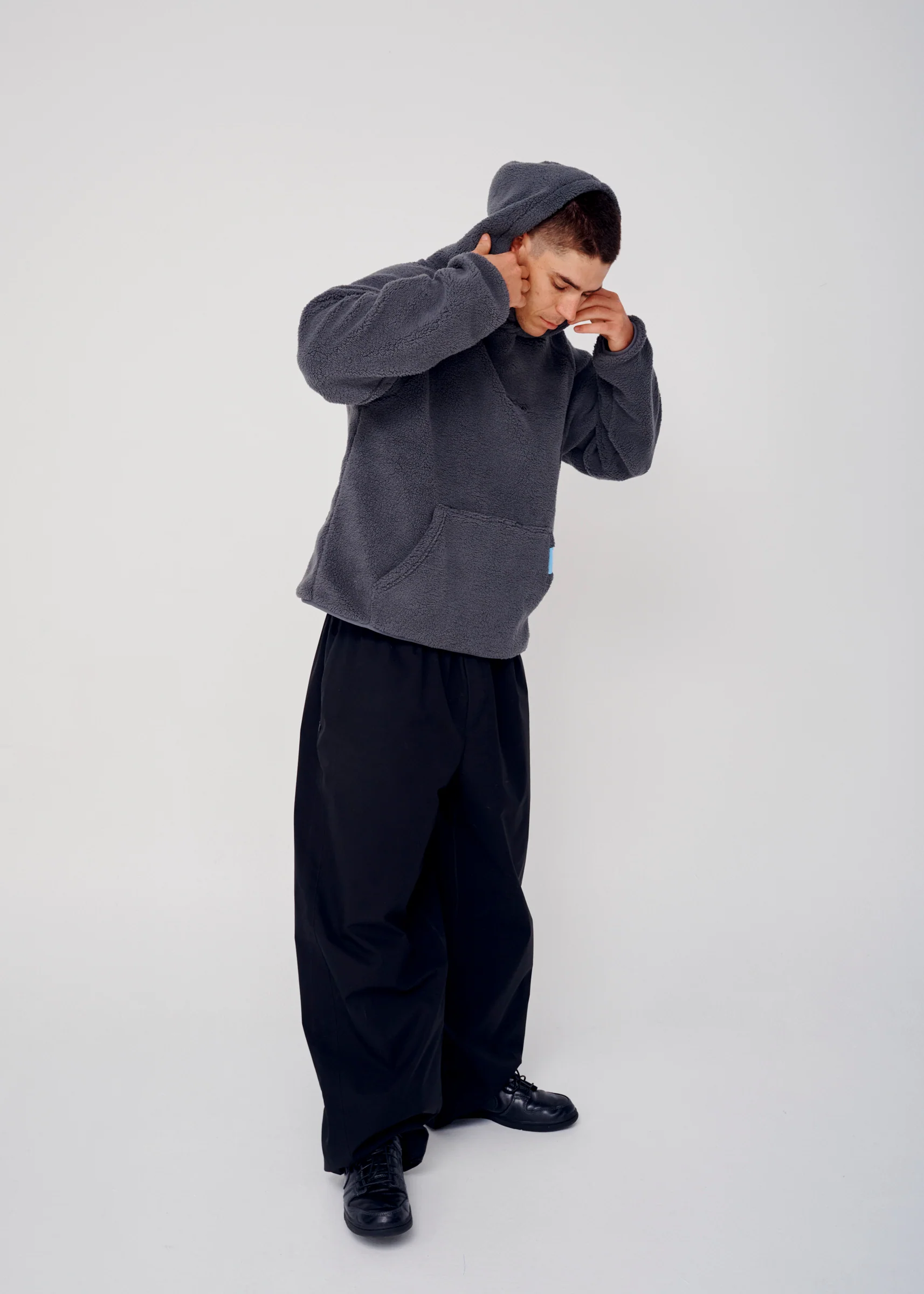 Polar Fleece Hoodie - Slate Grey - Image 12