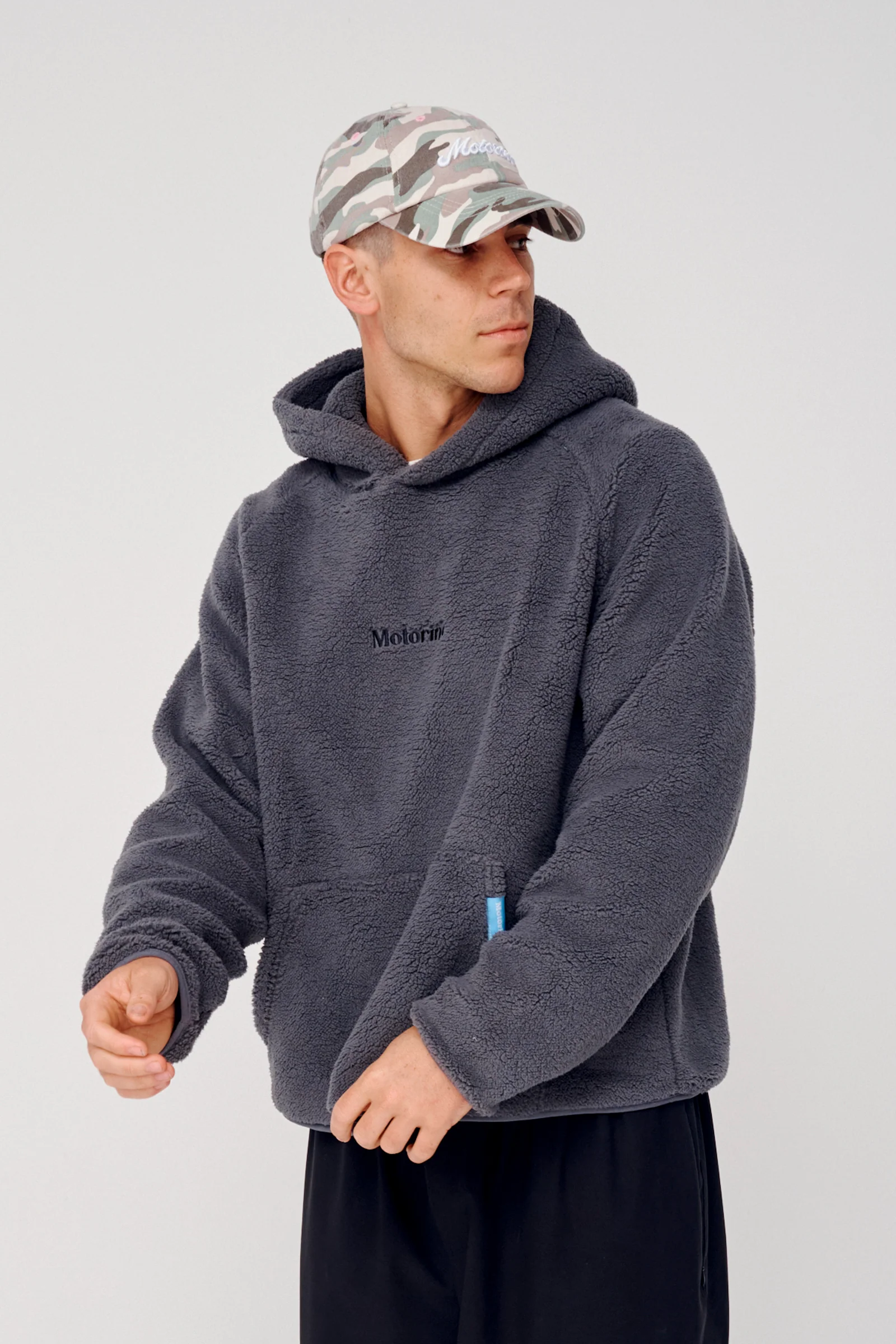 Polar Fleece Hoodie - Slate Grey - Image 3