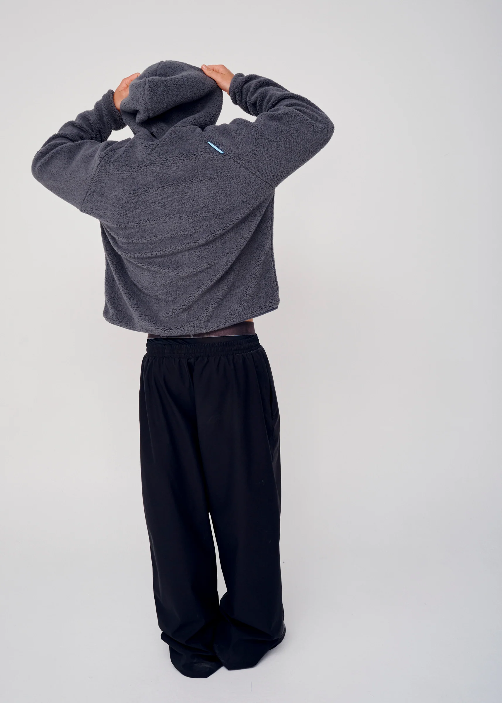 Polar Fleece Hoodie - Slate Grey - Image 4