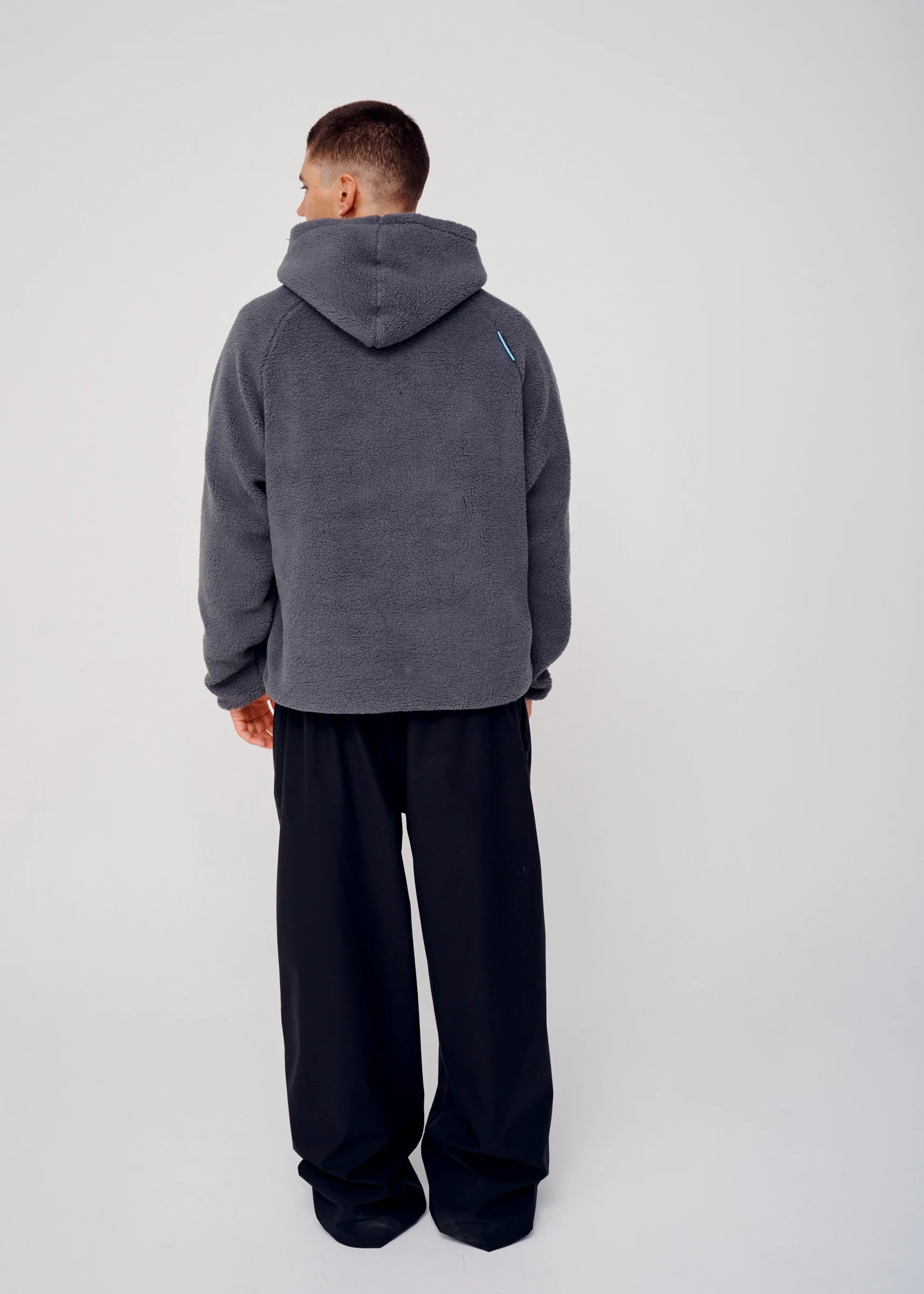 Polar Fleece Hoodie - Slate Grey - Image 7