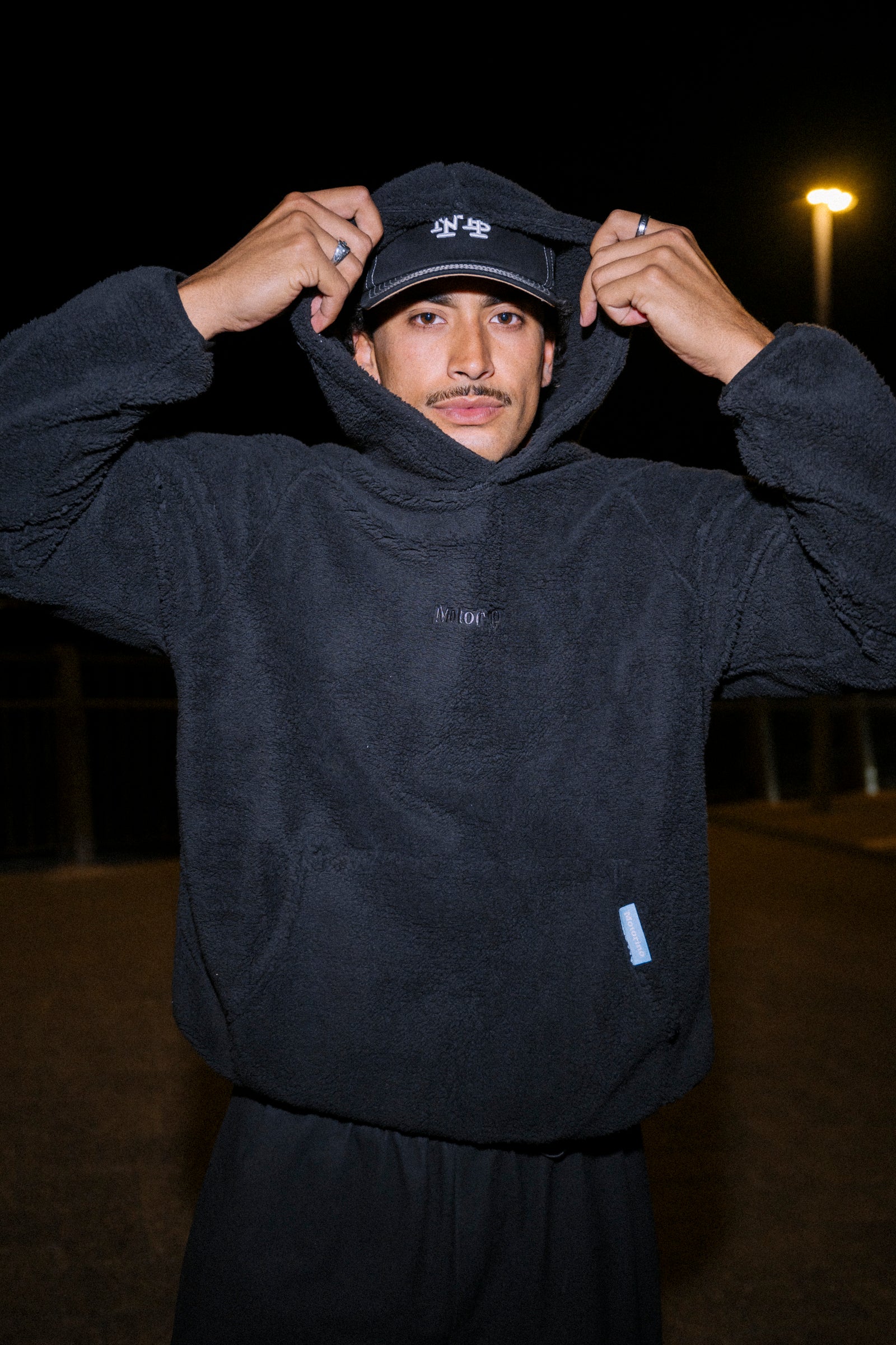 Polar Fleece Hoodie - Black - Image 11