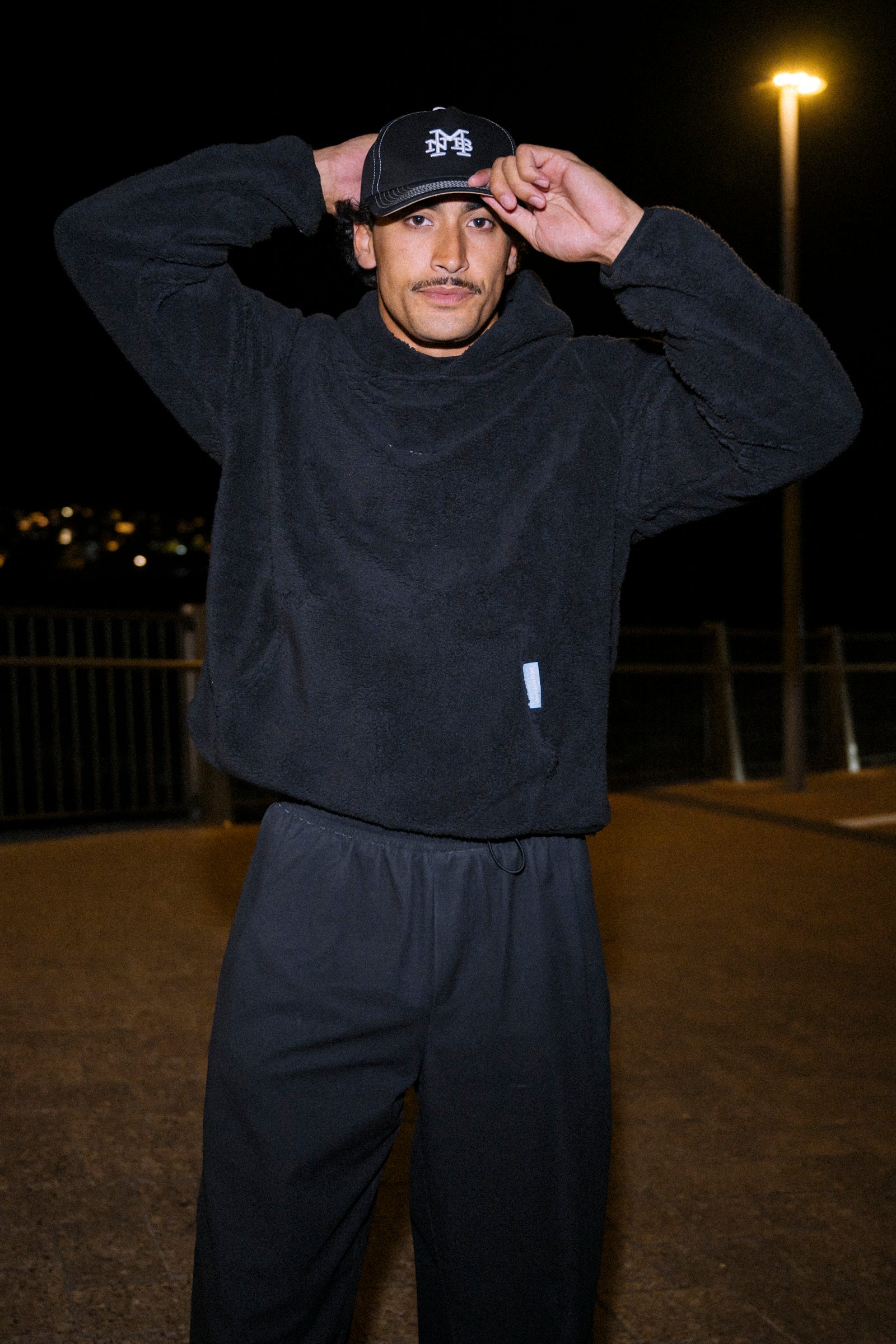 Polar Fleece Hoodie - Black - Image 3