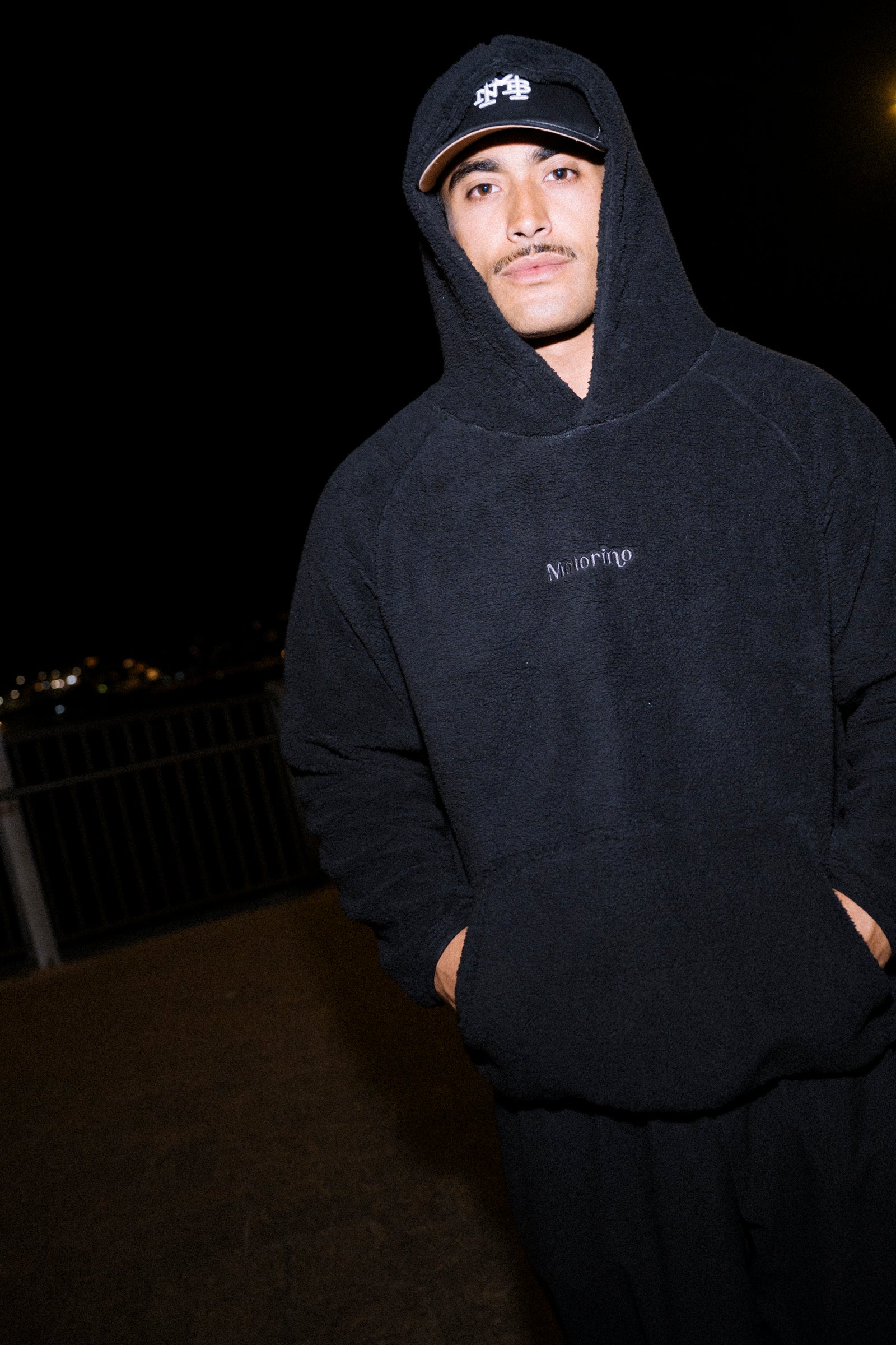 Polar Fleece Hoodie - Black - Image 8