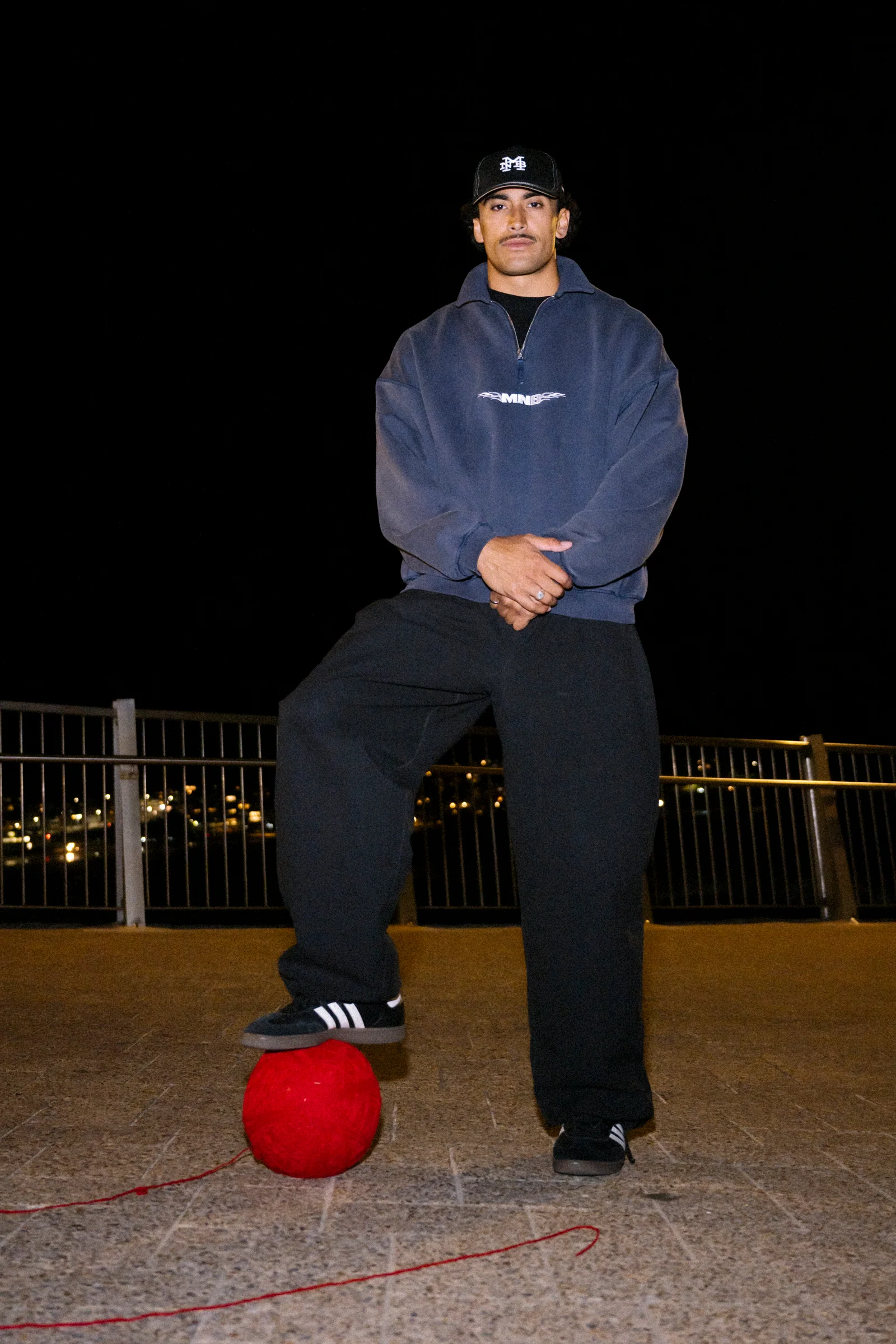 Quarter Zip Fleece - Washed Navy - Image 7