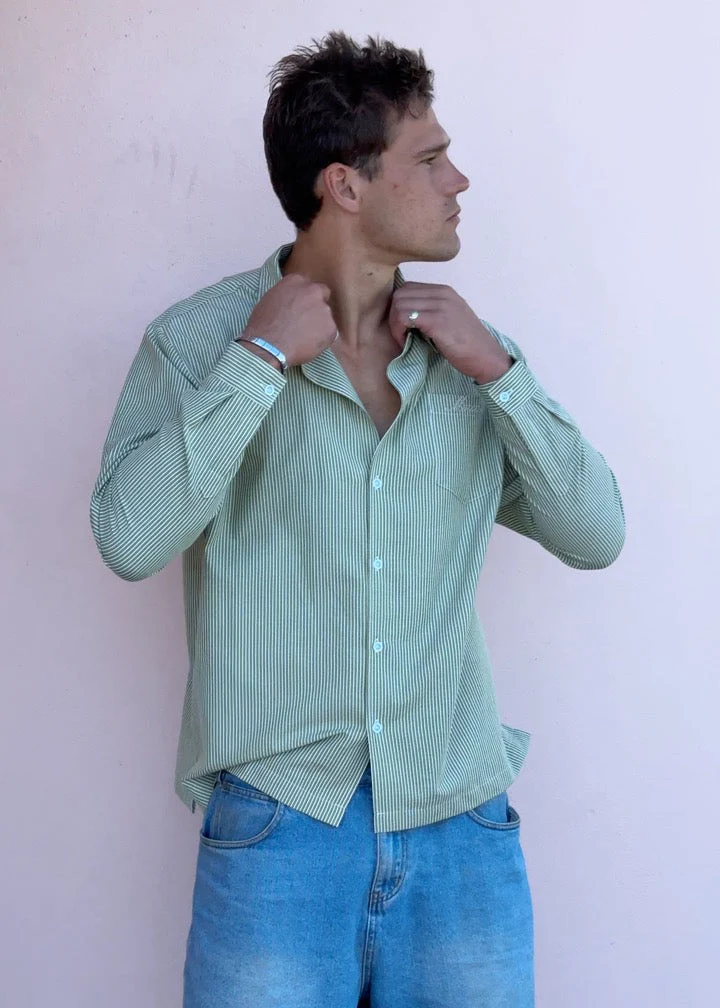 Striped Long Sleeve - Olive - Image 8