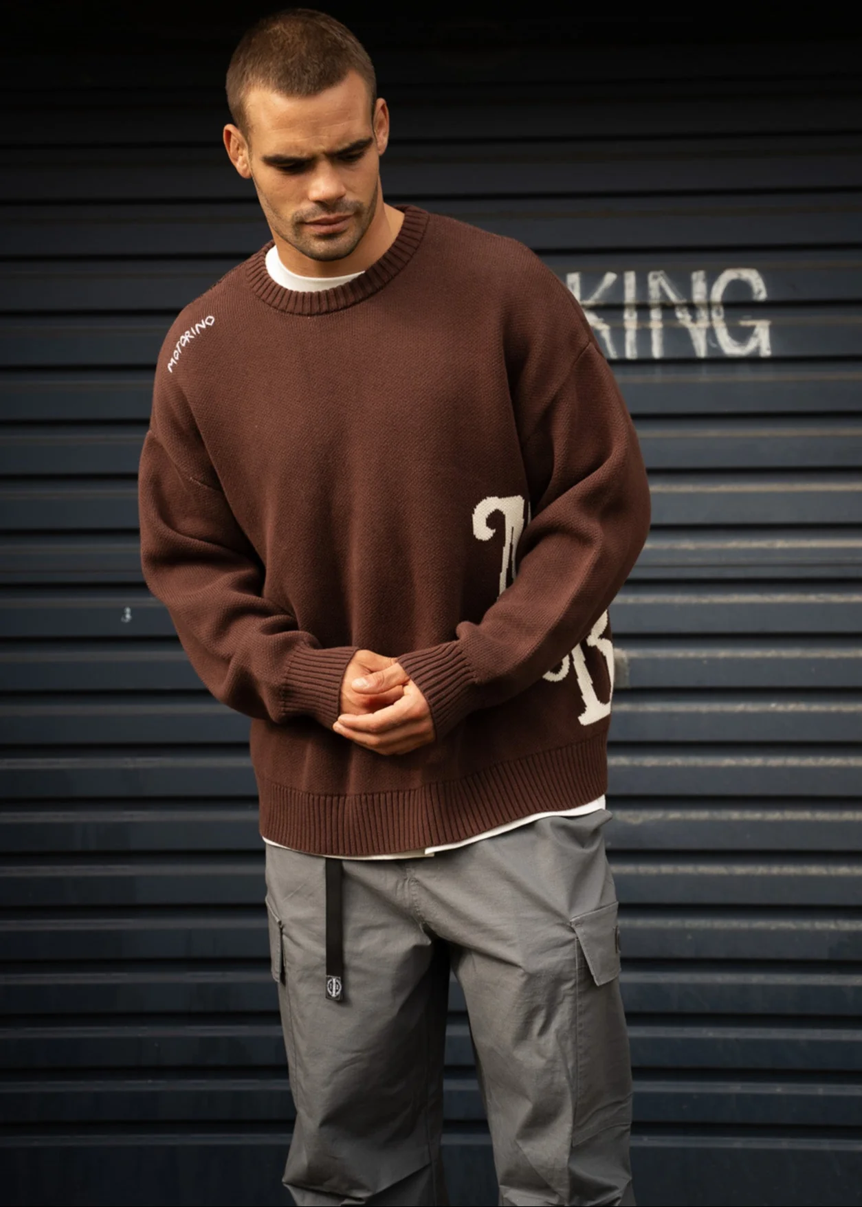 Stitched Knit - Choc Brown - Image 3