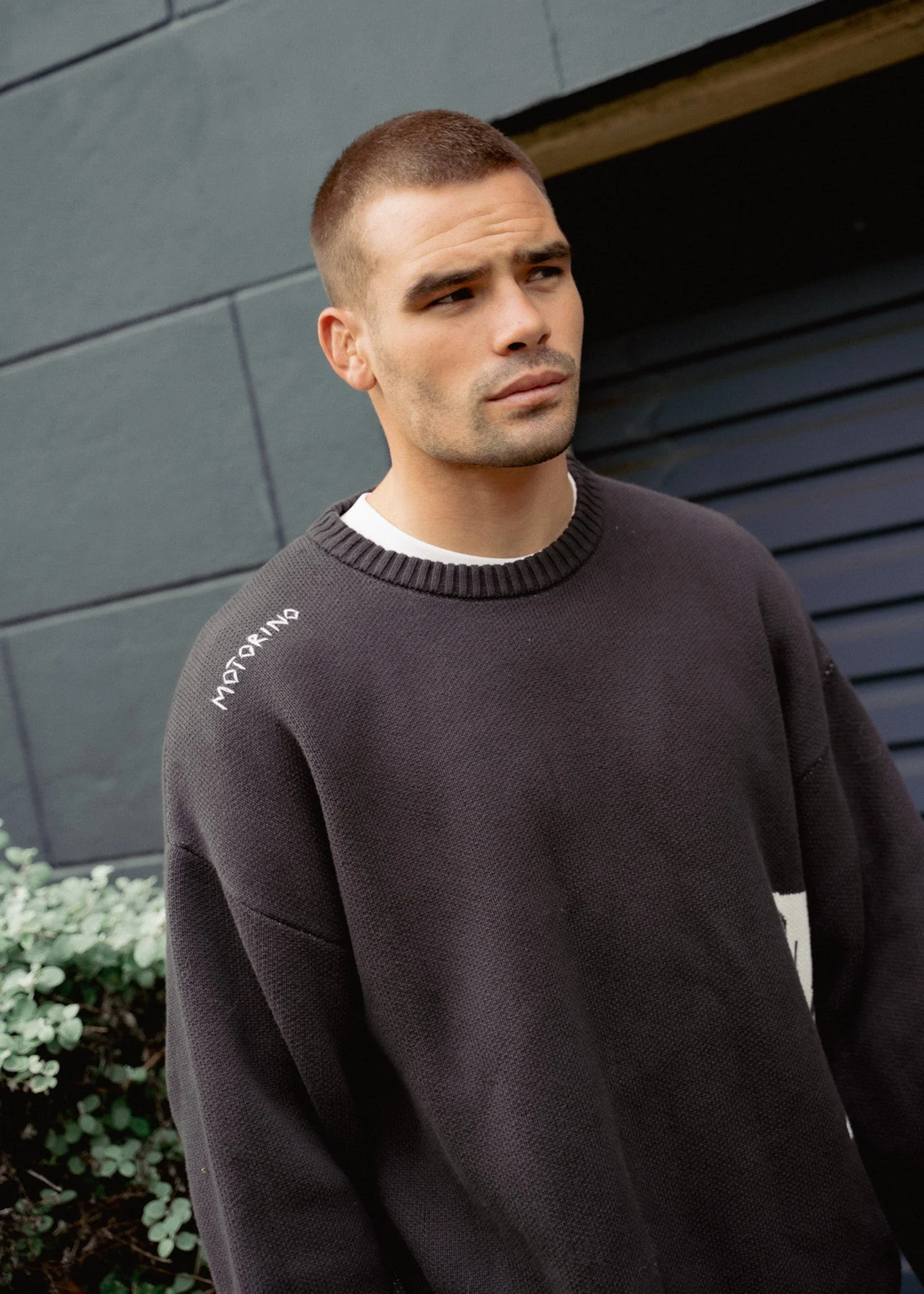 Stitched Knit - Off Black - Image 5