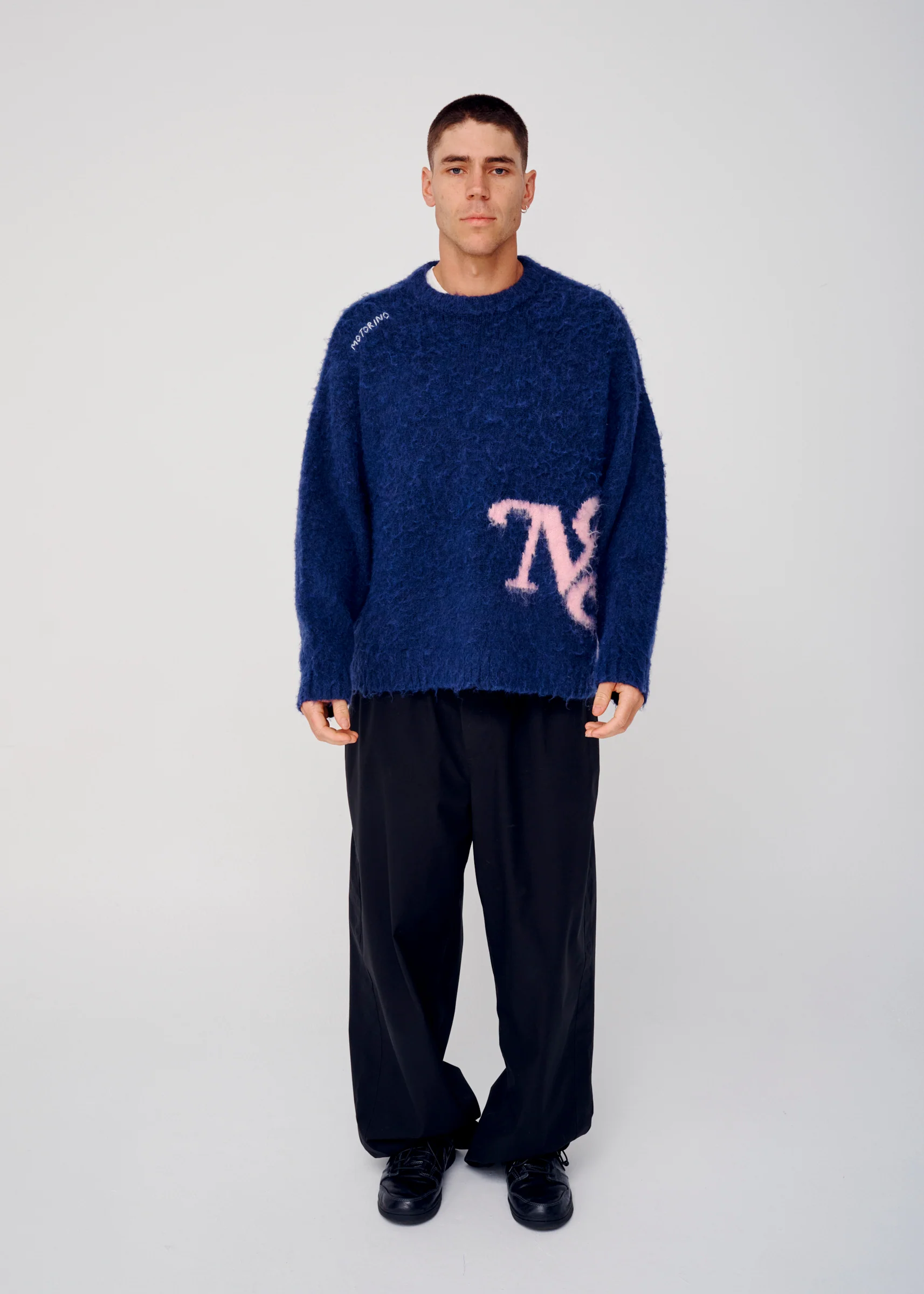 Stitched Mohair Knit - Ocean - Image 10