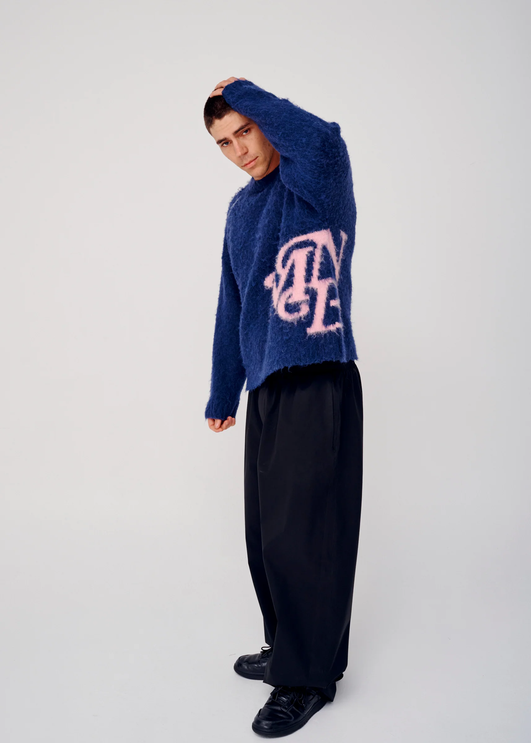 Stitched Mohair Knit - Ocean - Image 3