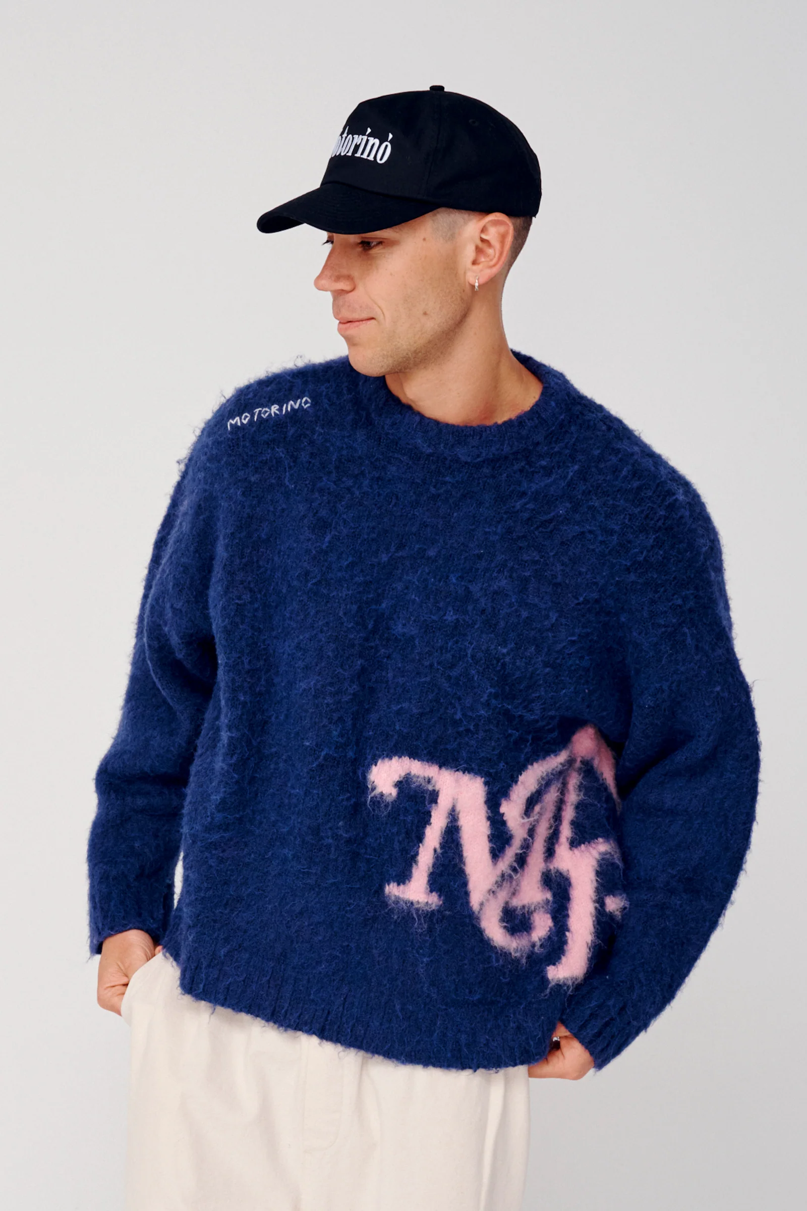 Stitched Mohair Knit - Ocean - Image 4