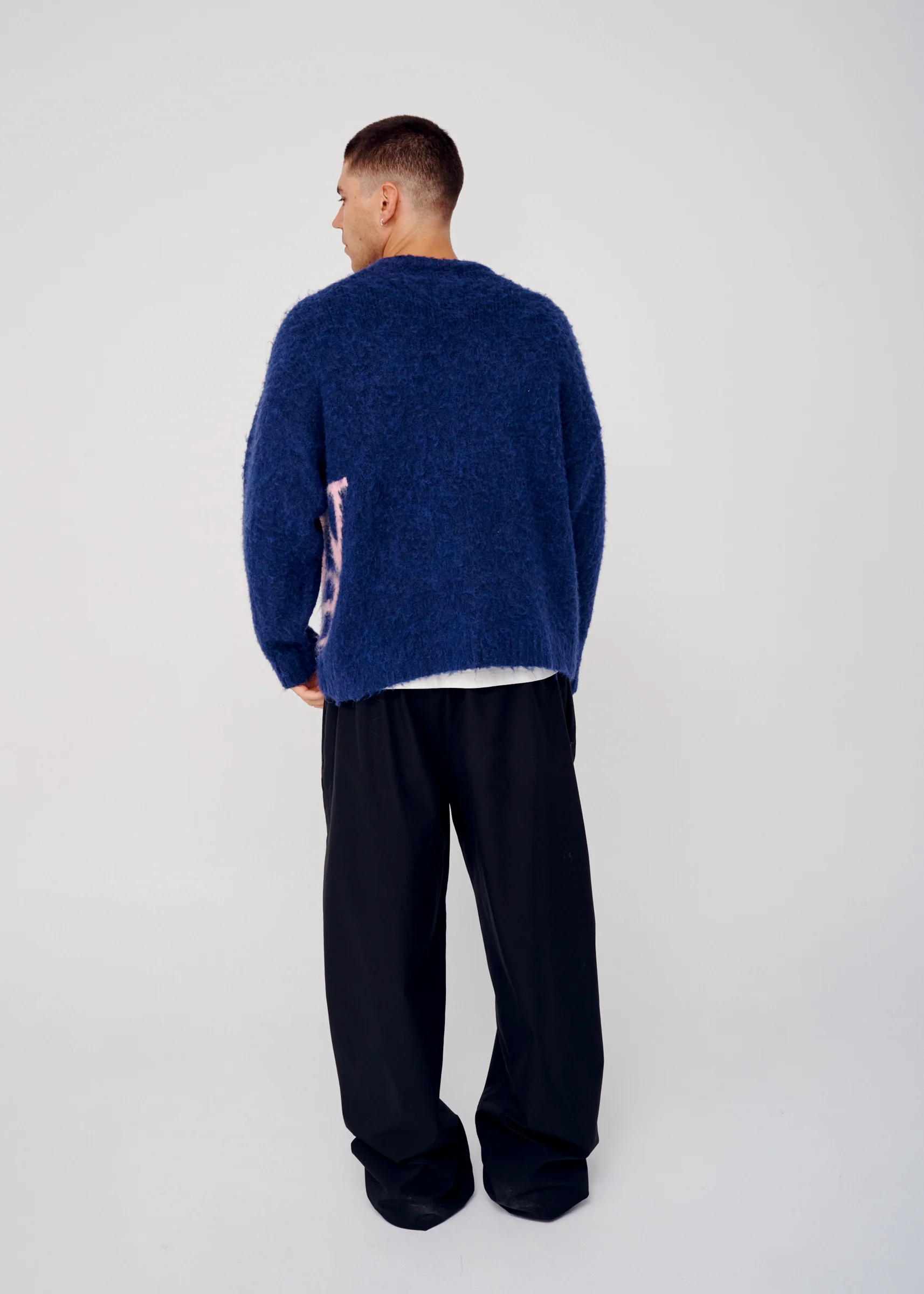 Stitched Mohair Knit - Ocean - Image 6