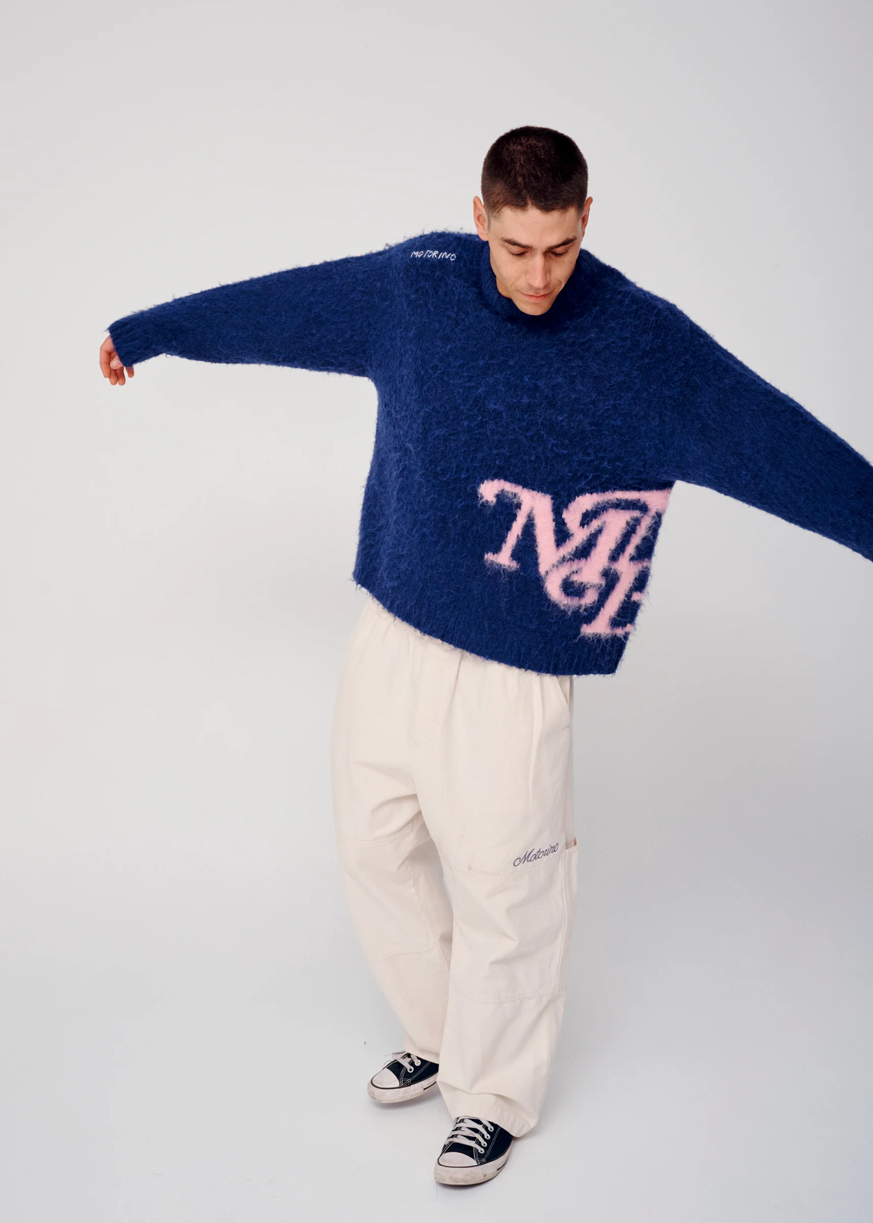 Stitched Mohair Knit - Ocean - Image 9
