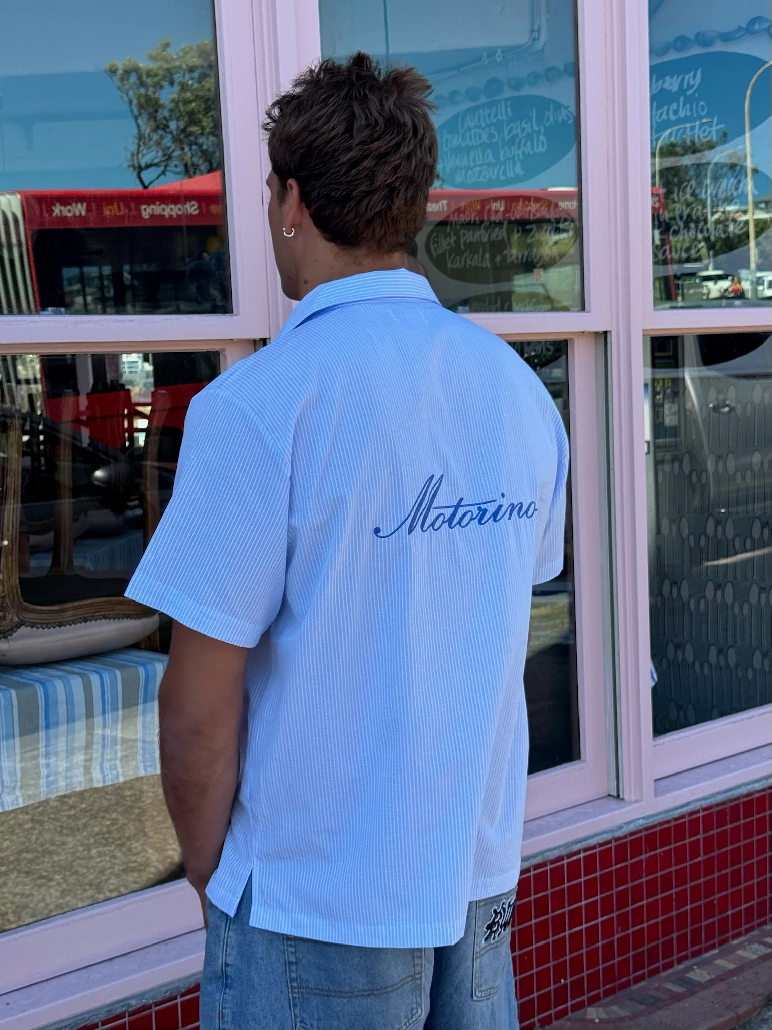 Striped Shirt - Sky Blue - Image 12