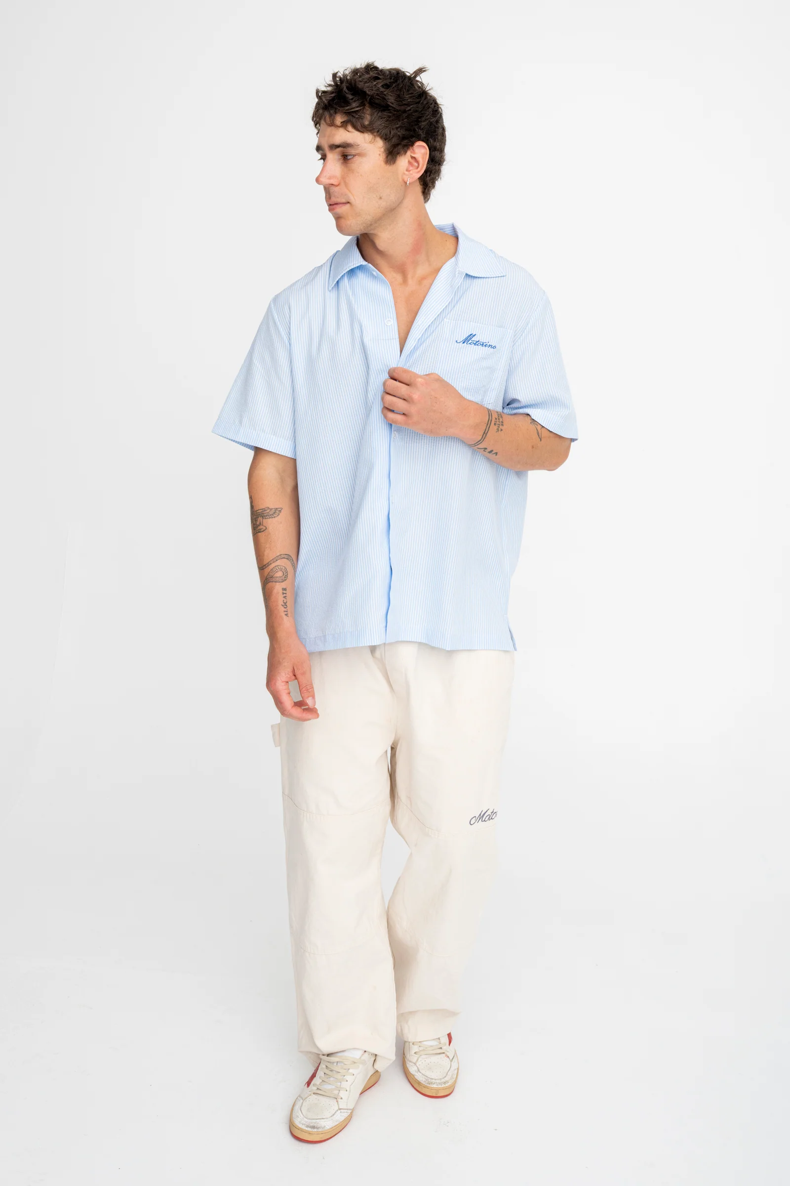 Striped Shirt - Sky Blue - Image 13