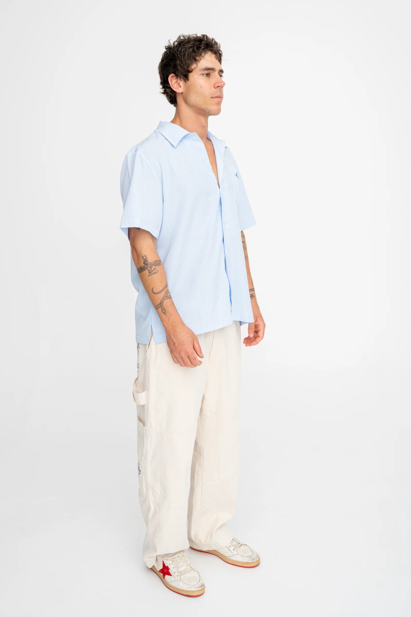 Striped Shirt - Sky Blue - Image 6