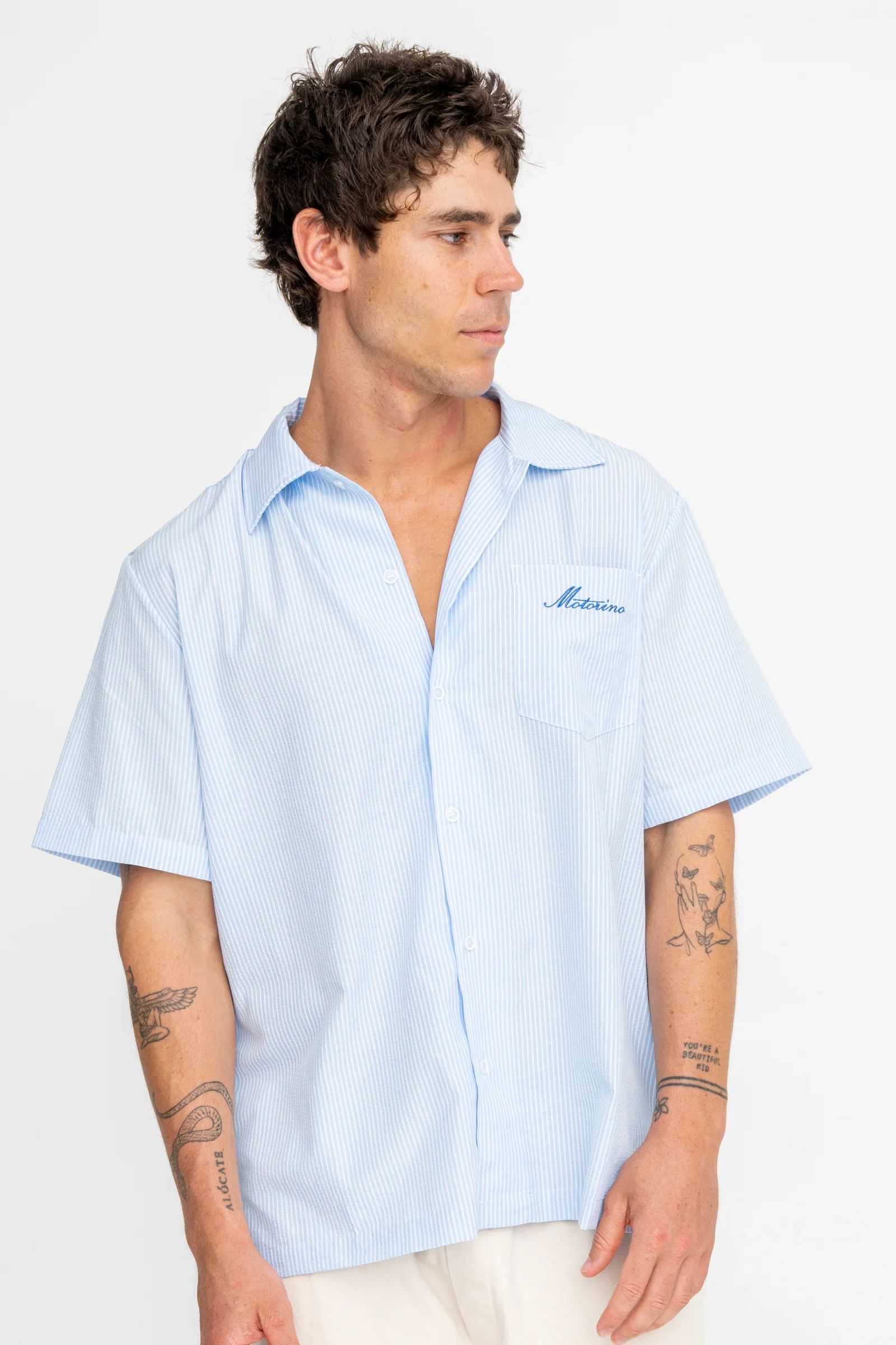 Striped Shirt - Sky Blue - Image 8