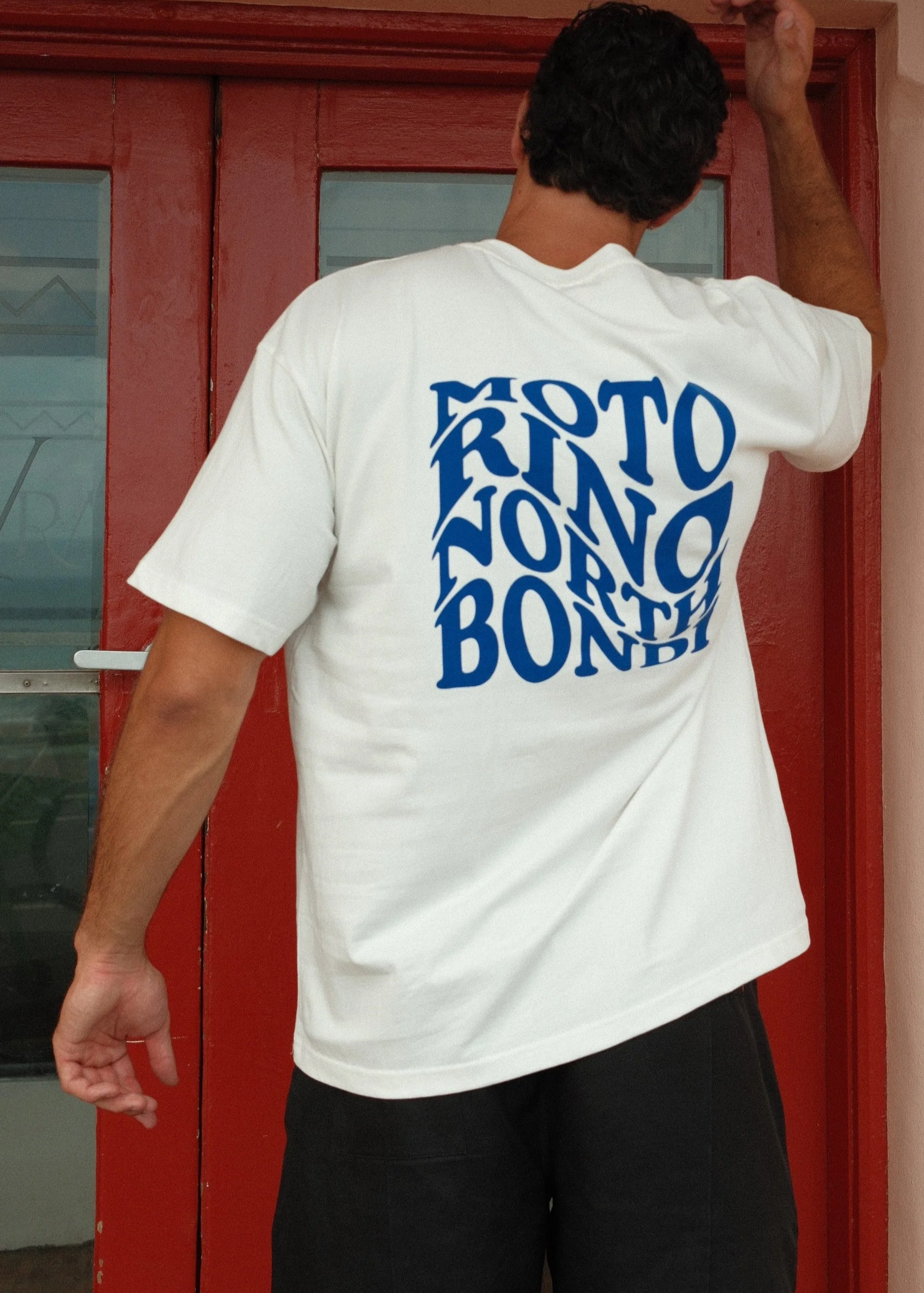 Moto Flow Tee - White - Image 3