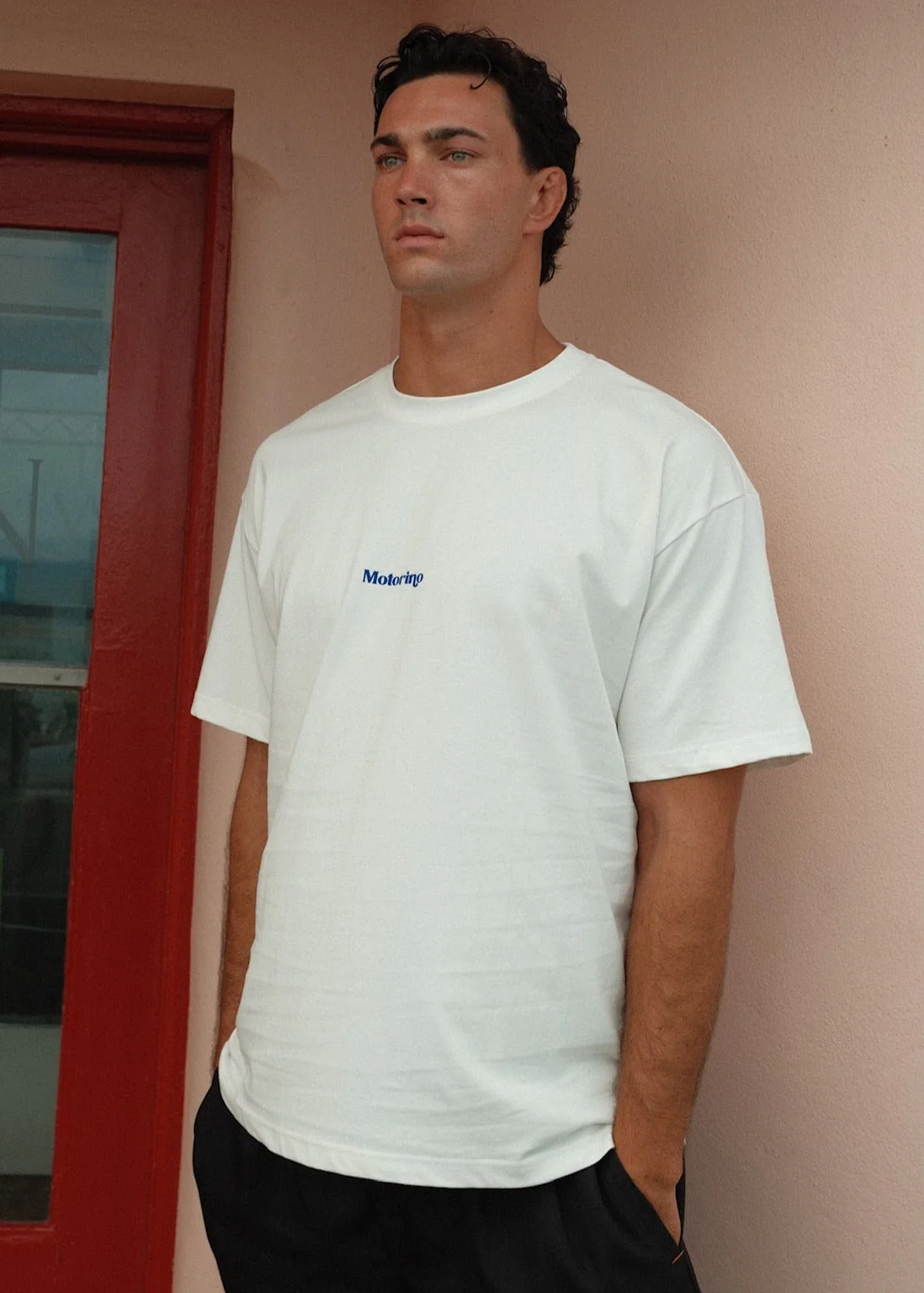 Moto Flow Tee - White - Image 4