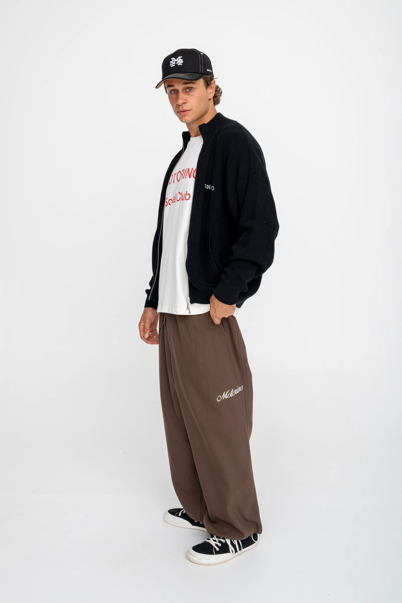 Zipped Knit - Black - Image 3