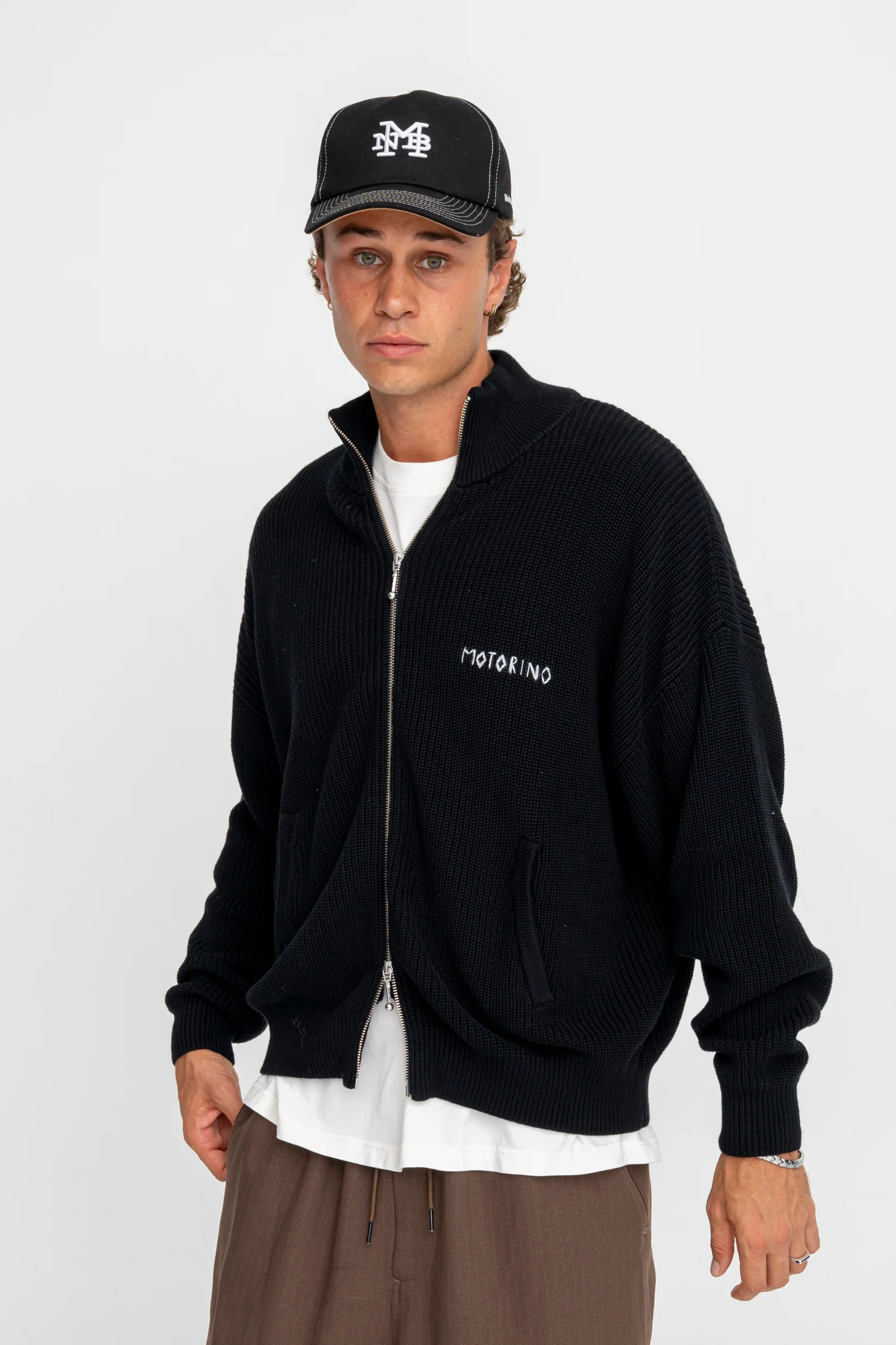 Zipped Knit - Black - Image 4