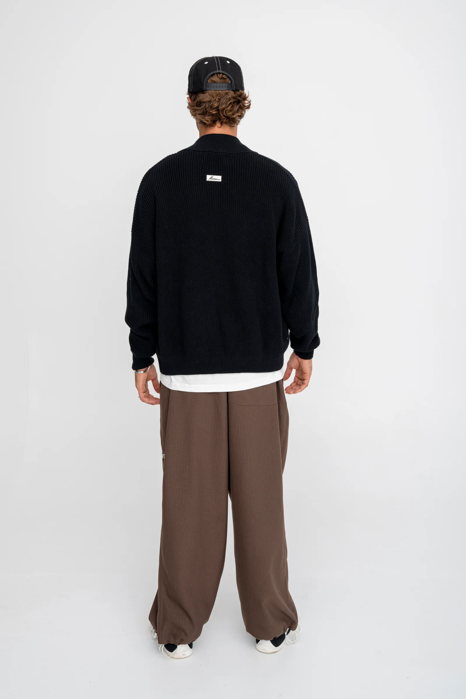 Zipped Knit - Black - Image 8