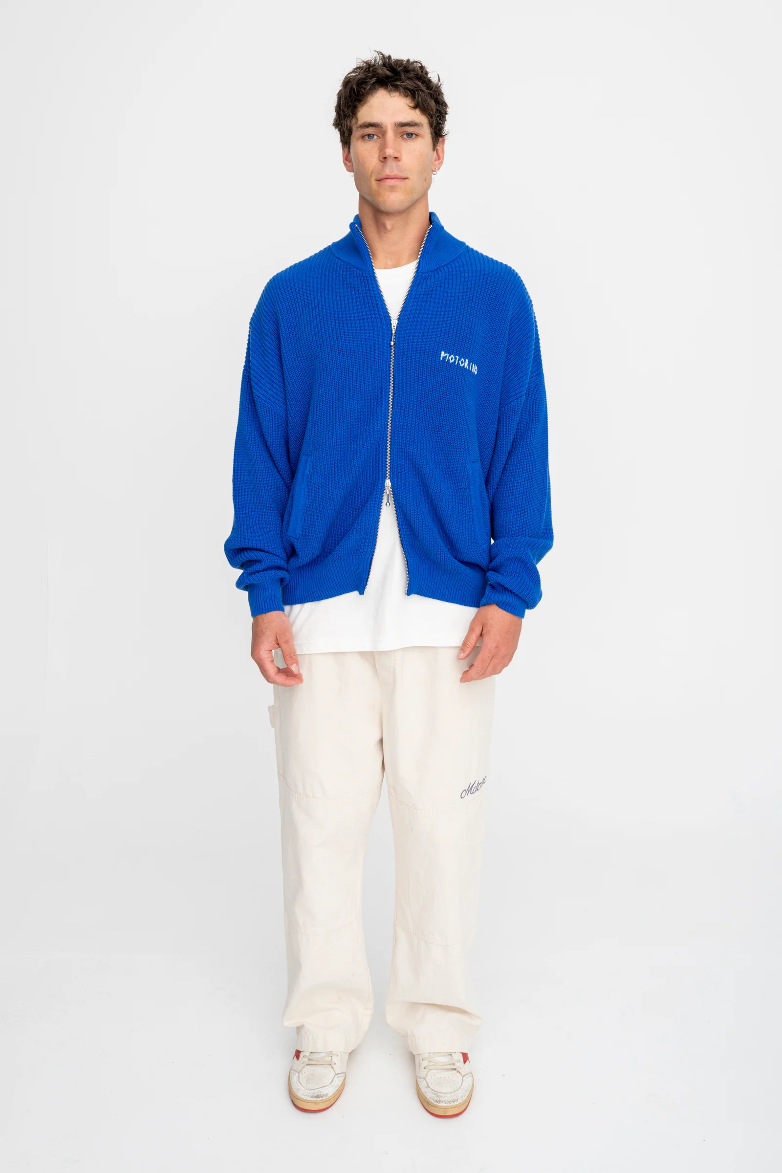 Zipped Knit - Blue - Image 4