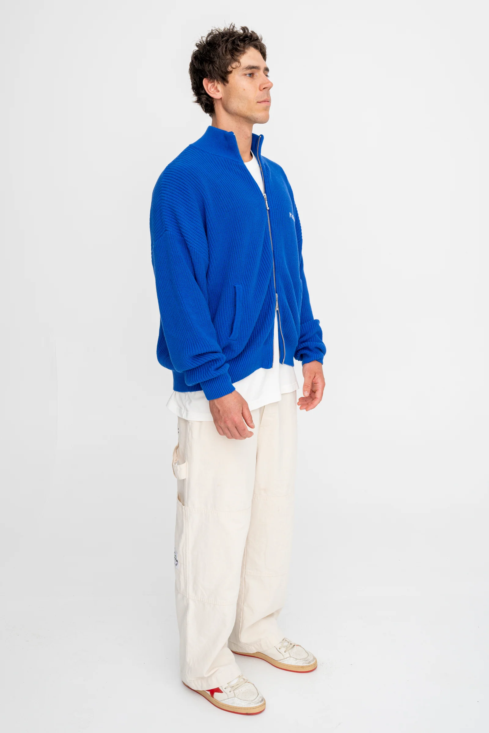 Zipped Knit - Blue - Image 5